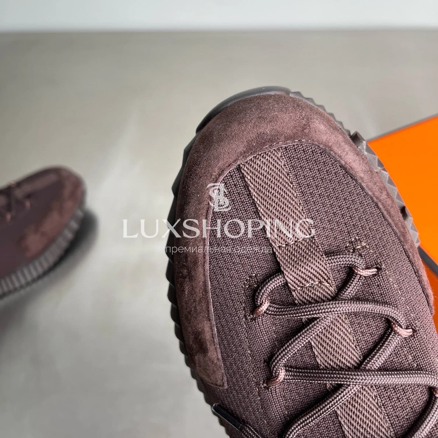 HERMÈS Lift Navy Sneakers кроссовки H018 - фото 6