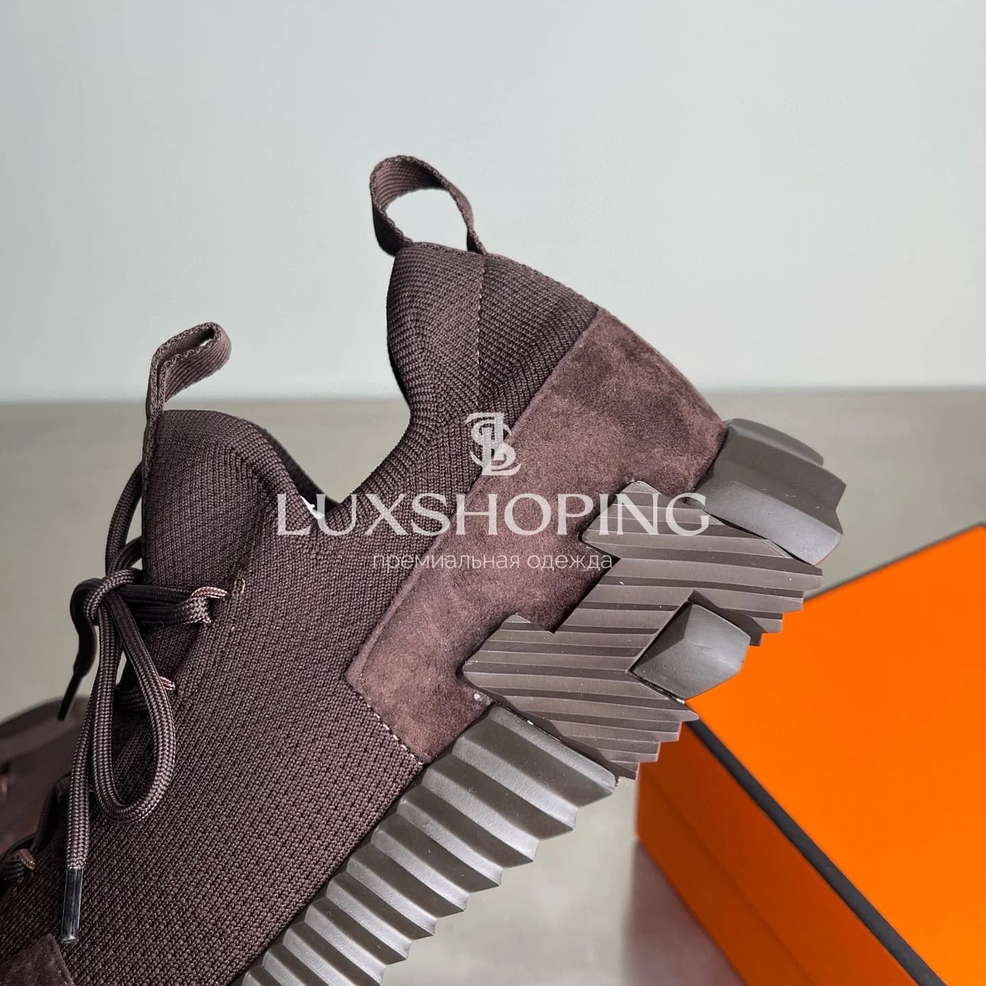 HERMÈS Lift Navy Sneakers кроссовки H018 - фото 8