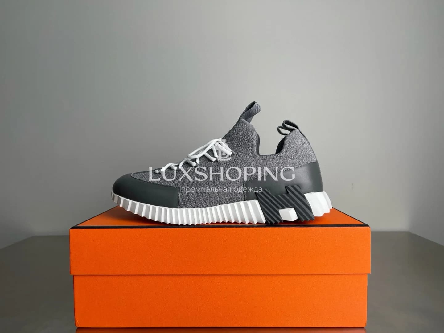 HERMÈS Lift Navy Sneakers кроссовки H020 - фото 2