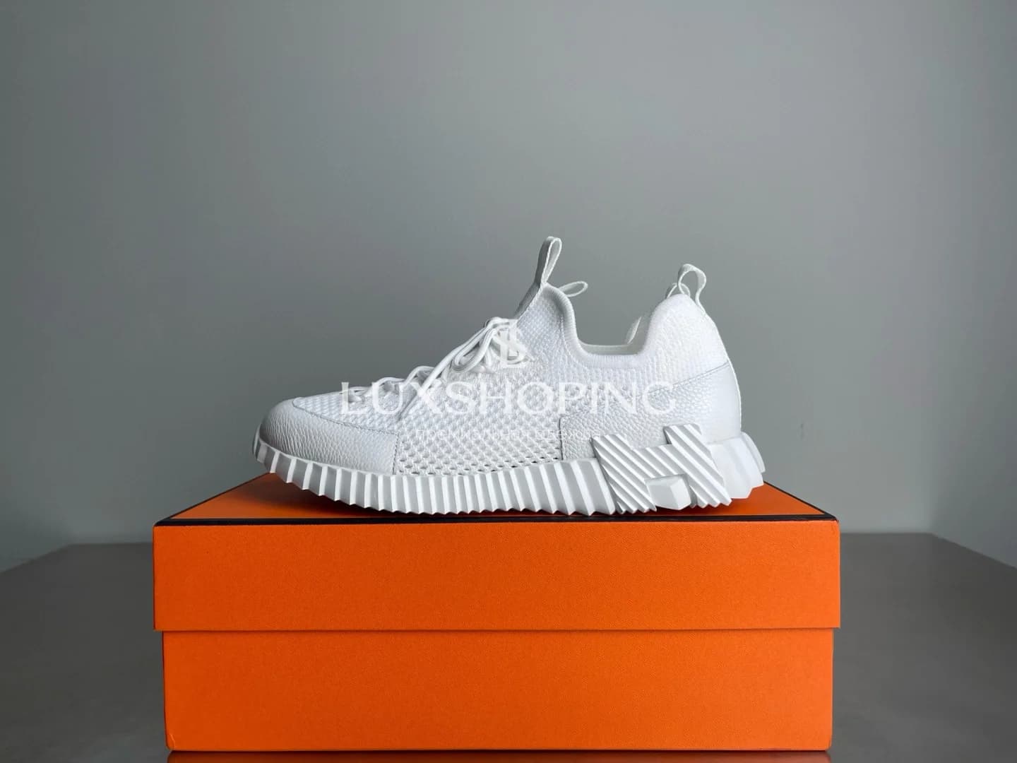 HERMÈS Lift Navy Sneakers кроссовки H022 - фото 2