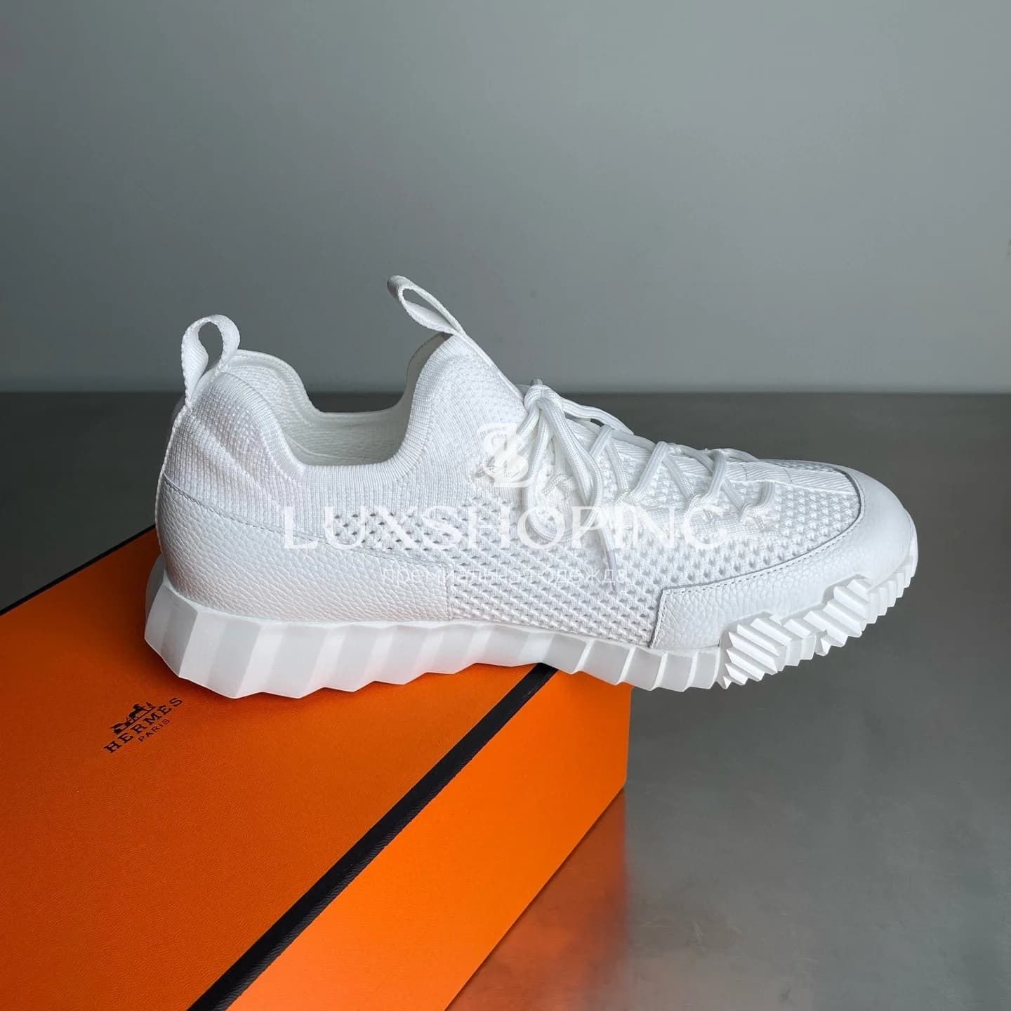 HERMÈS Lift Navy Sneakers кроссовки H022 - фото 4