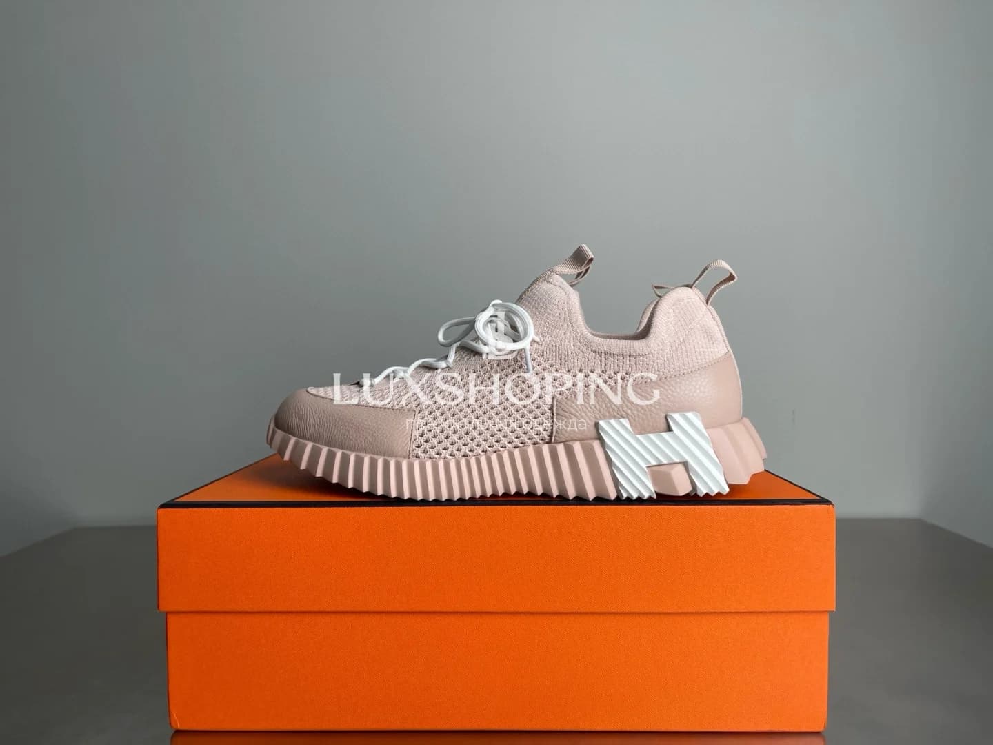 HERMÈS Lift Navy Sneakers кроссовки H023 - фото 2