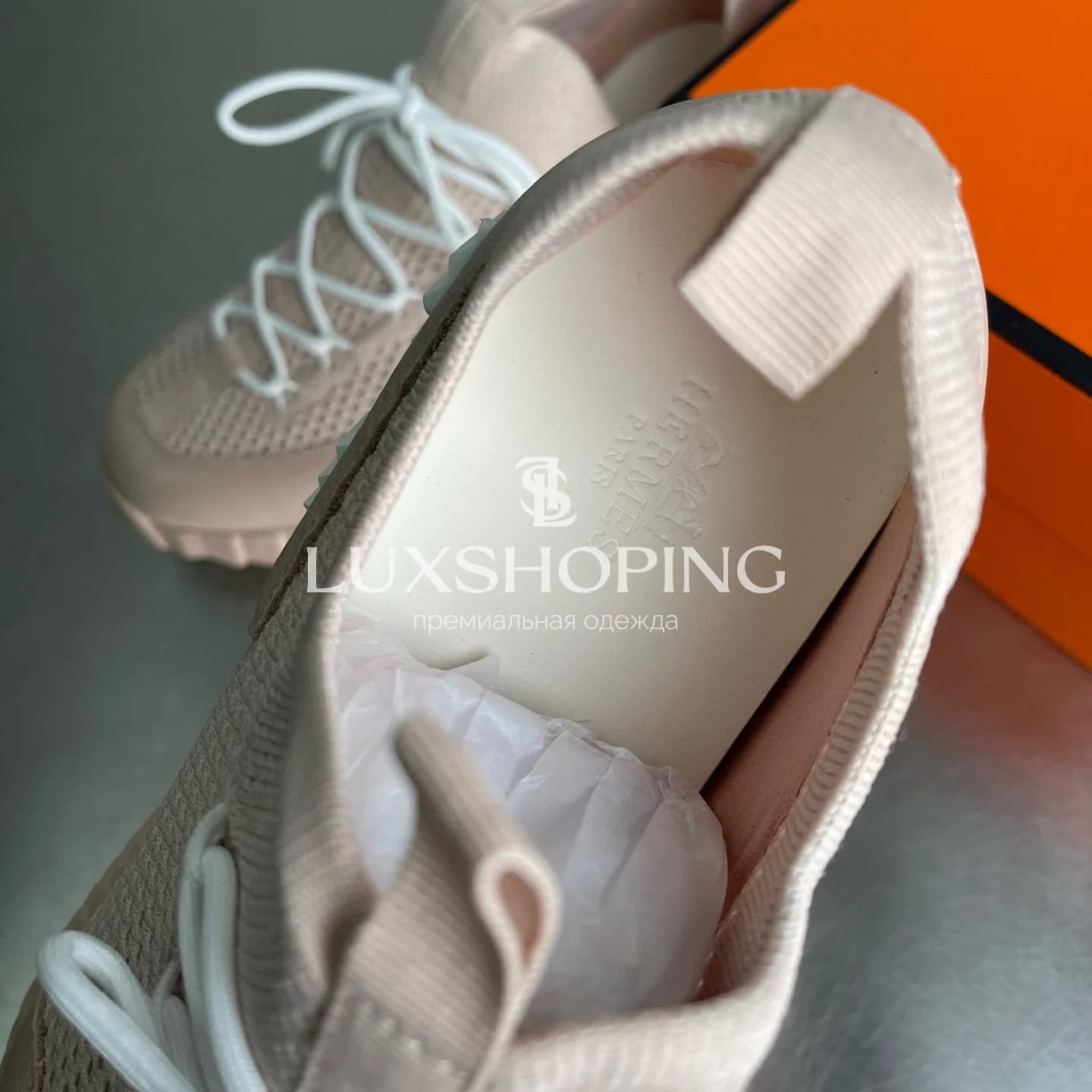 HERMÈS Lift Navy Sneakers кроссовки H023 - фото 9