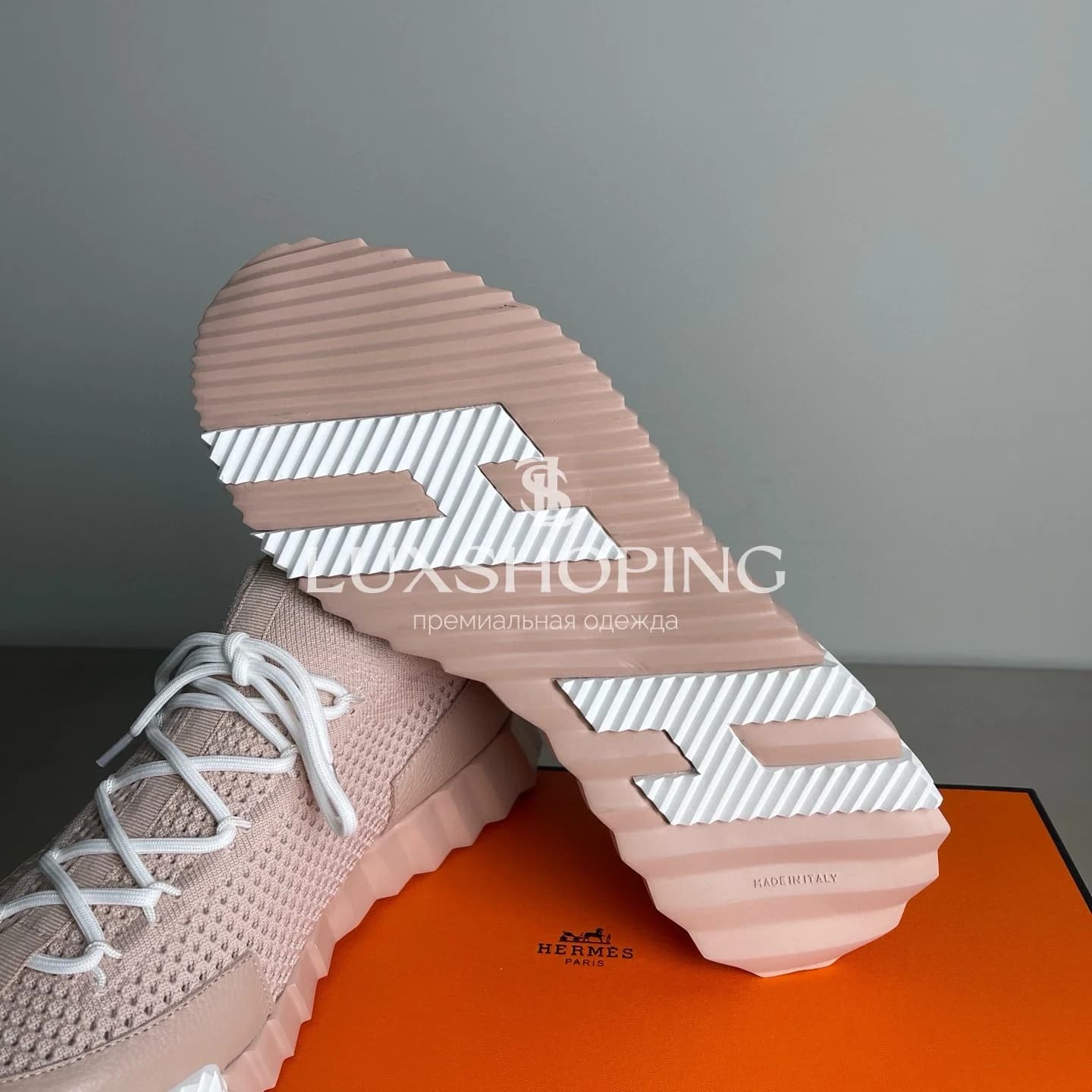 HERMÈS Lift Navy Sneakers кроссовки H023 - фото 10