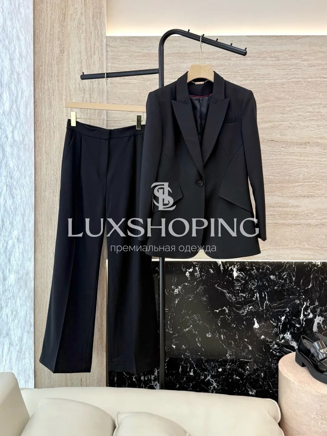 Alexander McQueen Черный костюм из  жакета и брюки - фото 4