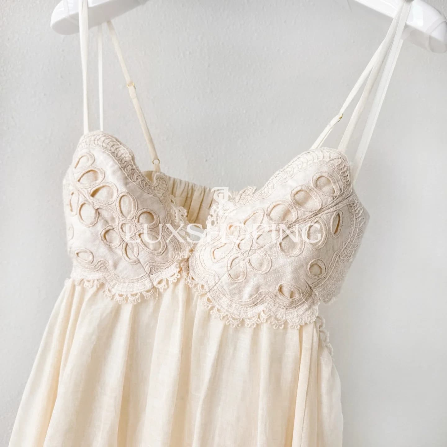 Zimmermann Coco Embroidered Dress in Cream Макси-платье из рами с вышивкой - фото 11