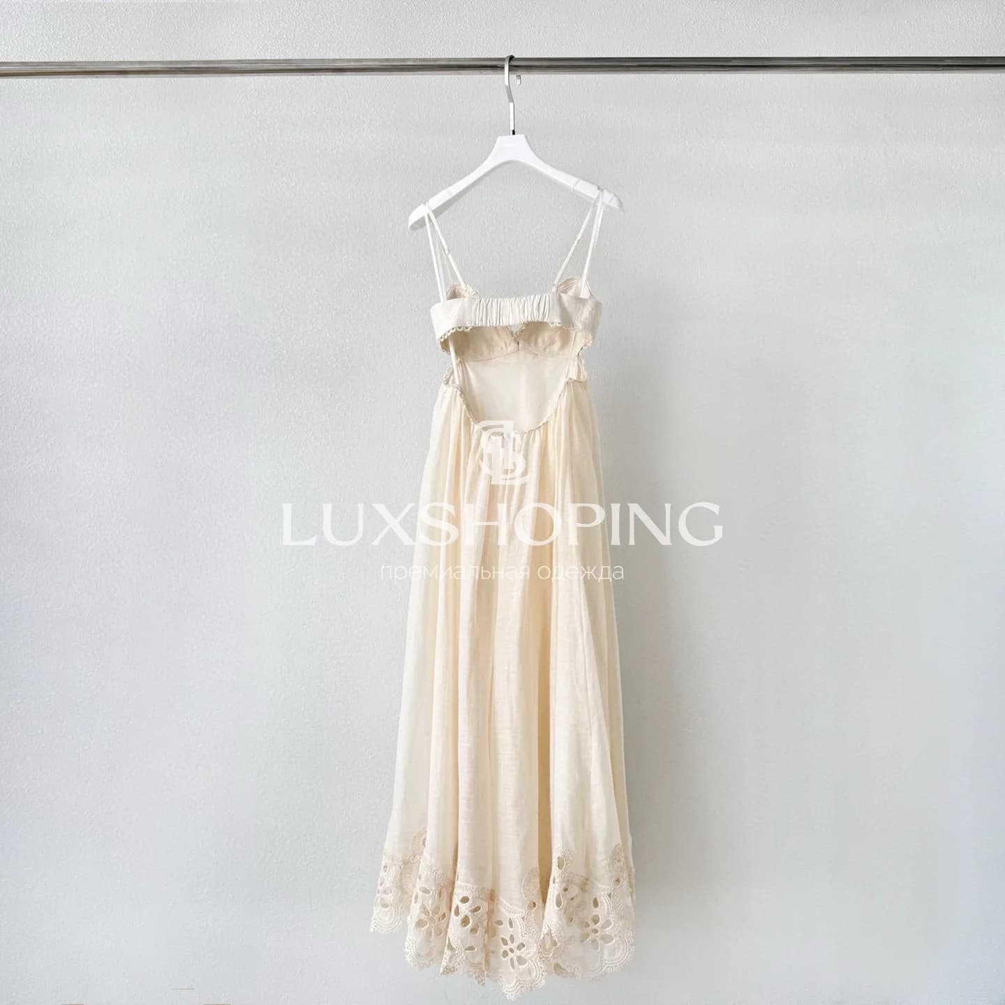 Zimmermann Coco Embroidered Dress in Cream Макси-платье из рами с вышивкой - фото 12