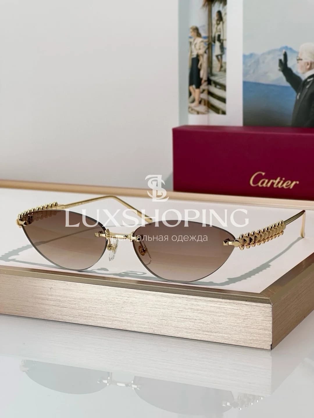 Солнцезащитные очки Cartier CT0543S - фото 20