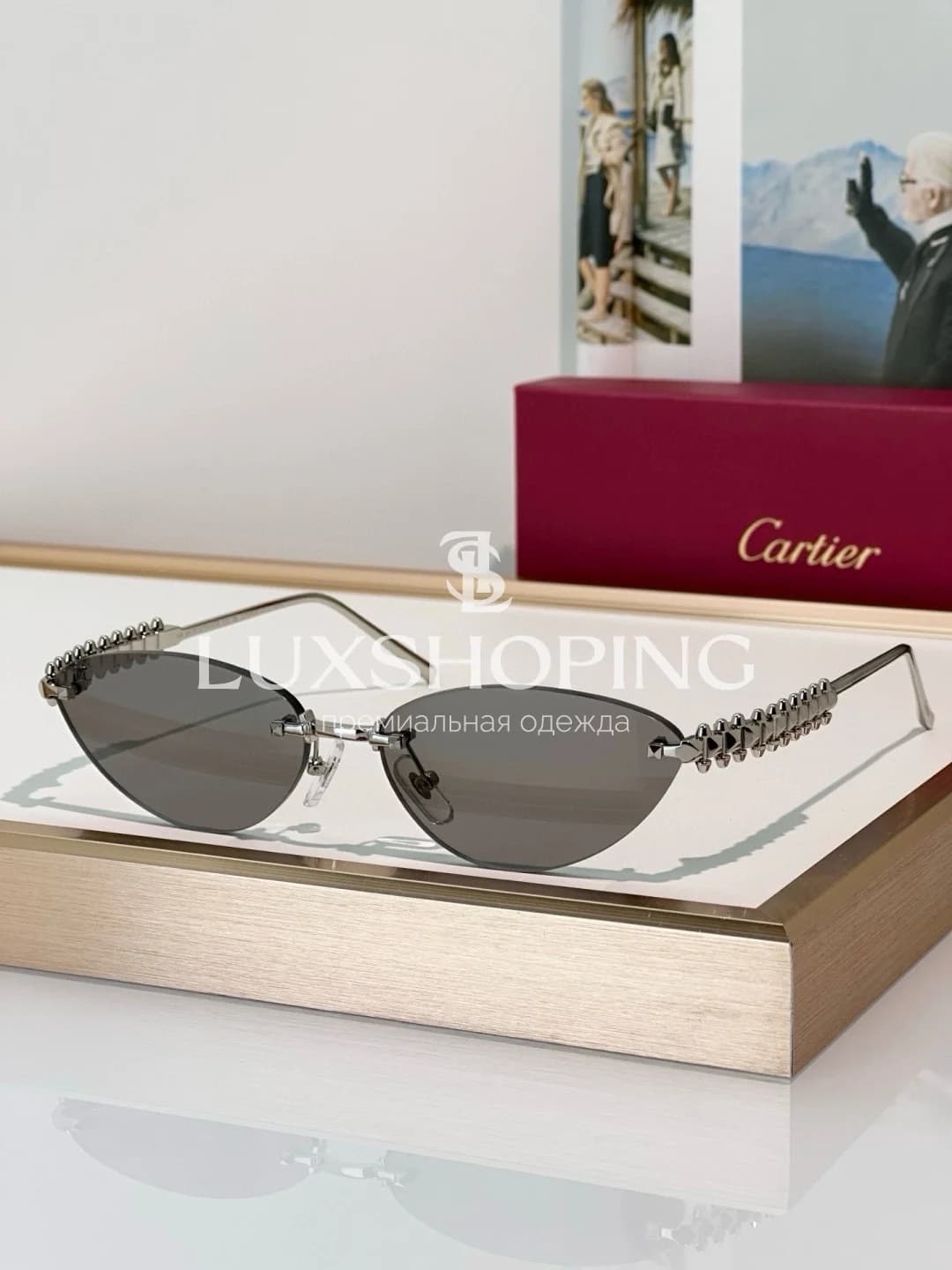 Солнцезащитные очки Cartier CT0543S 01 - фото 4