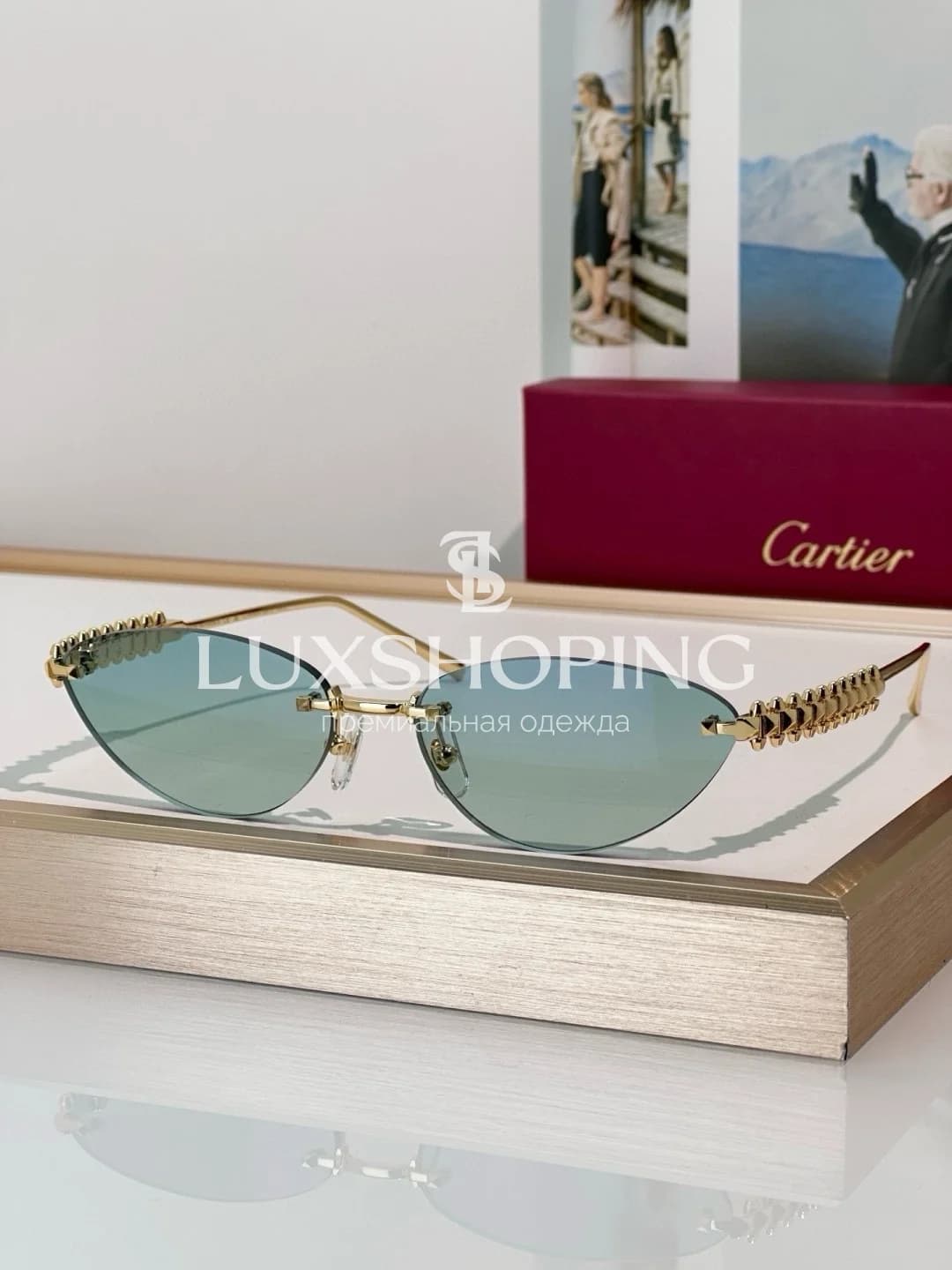 Солнцезащитные очки Cartier CT0543S 01 - фото 5