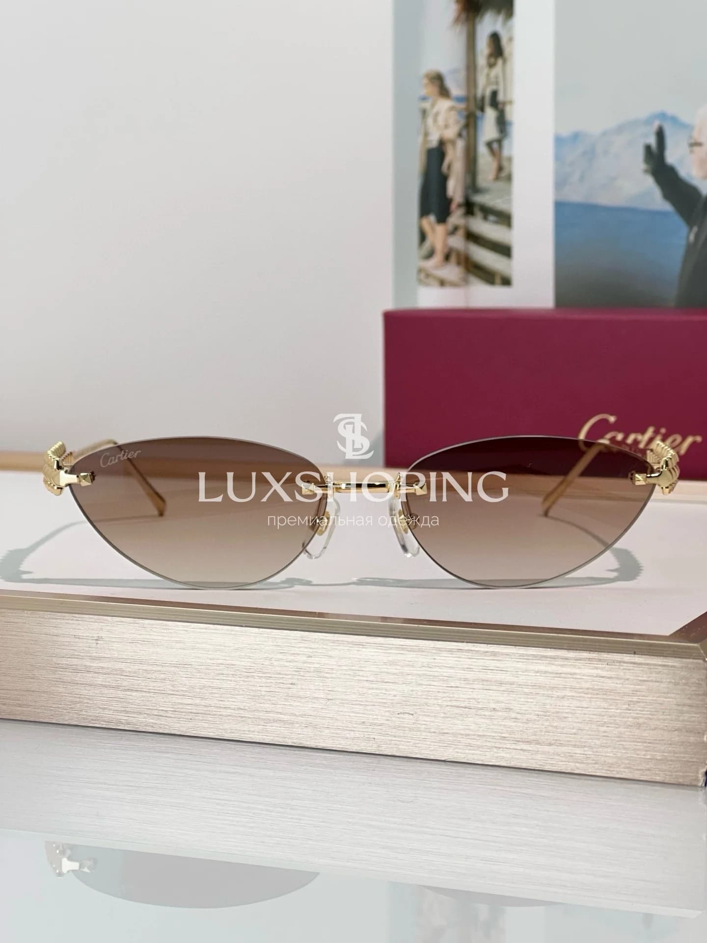 Солнцезащитные очки Cartier CT0543S 01 - фото 6