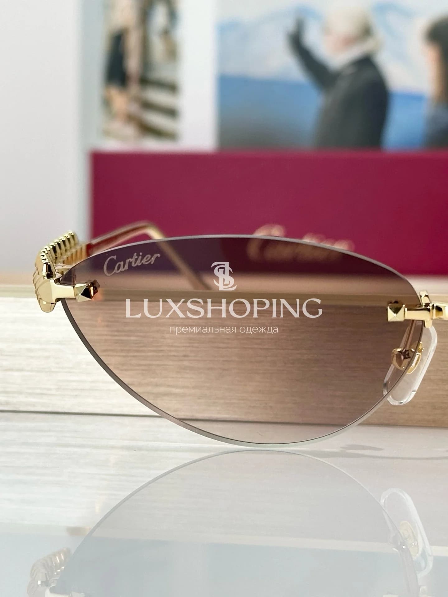 Солнцезащитные очки Cartier CT0543S 01 - фото 9