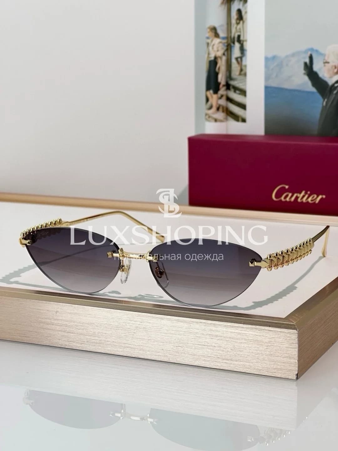 Солнцезащитные очки Cartier CT0543S 02 - фото 19