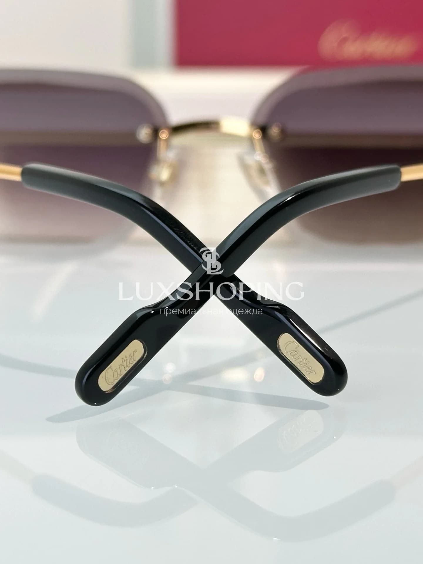 Очки Cartier CT06116J  01 с фотохромными линзами и узором на линзе - фото 16