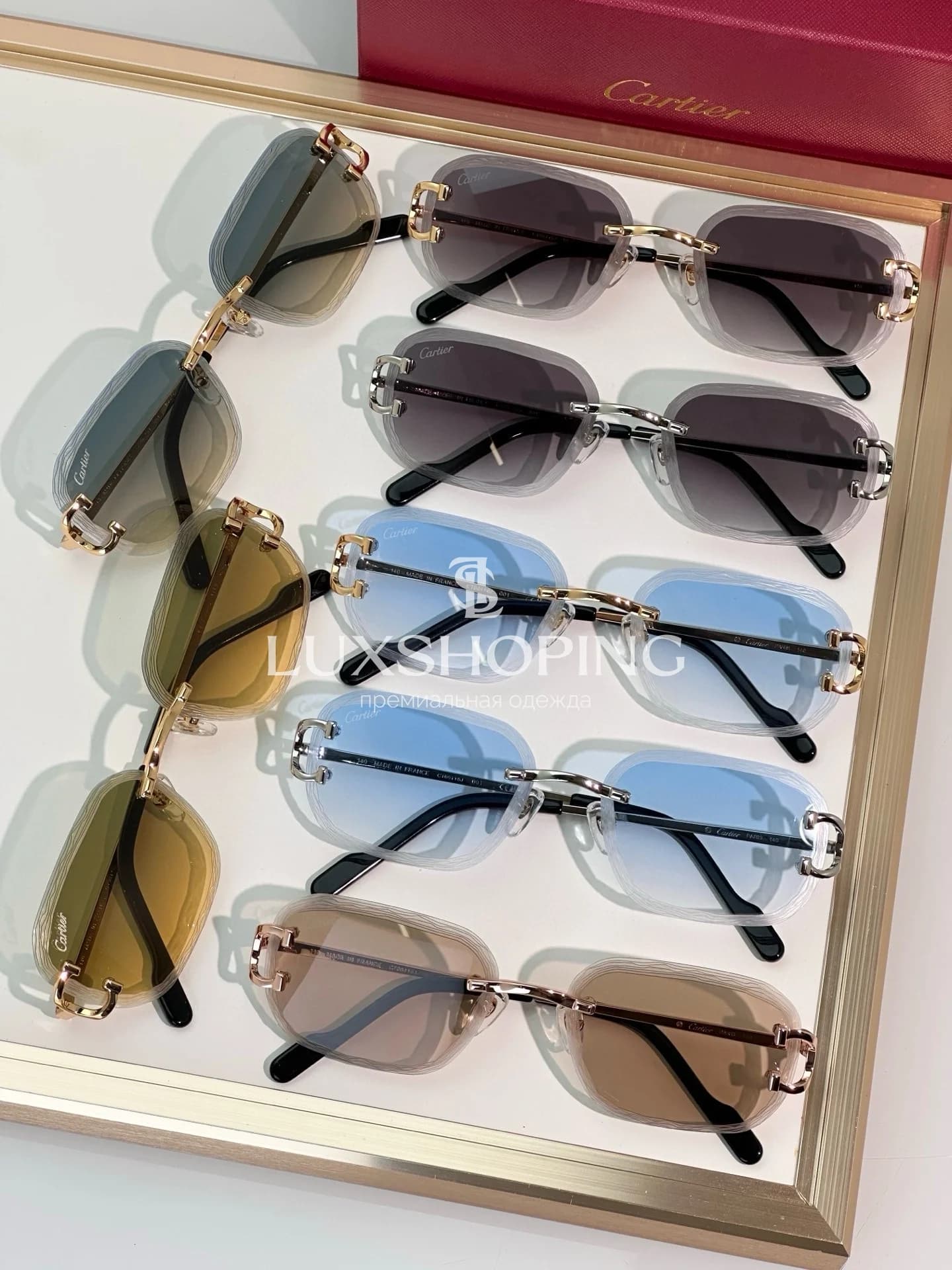 Очки Cartier CT06116J  02 с фотохромными линзами и узором на линзе - фото 11