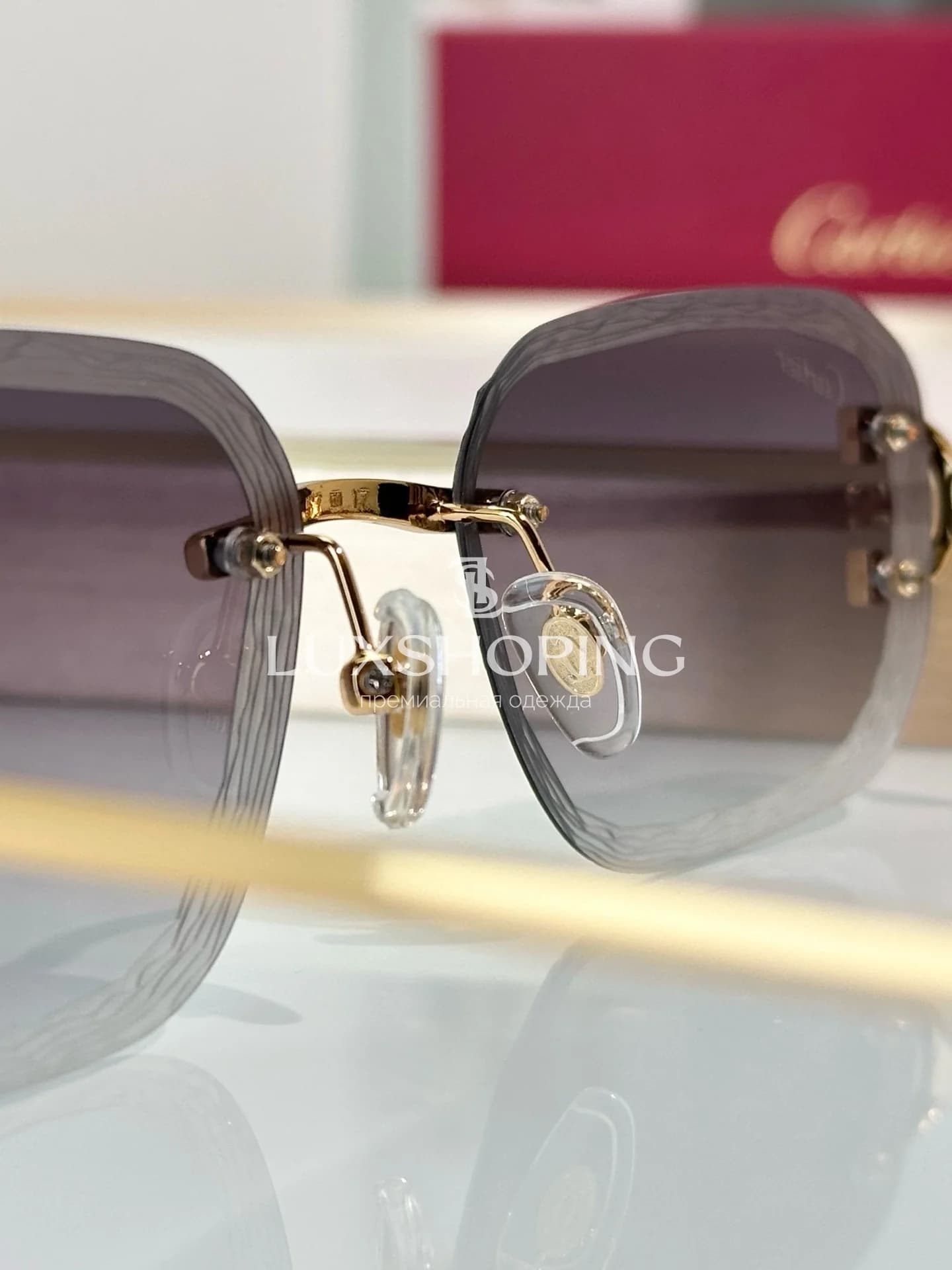 Очки Cartier CT06116J  02 с фотохромными линзами и узором на линзе - фото 17