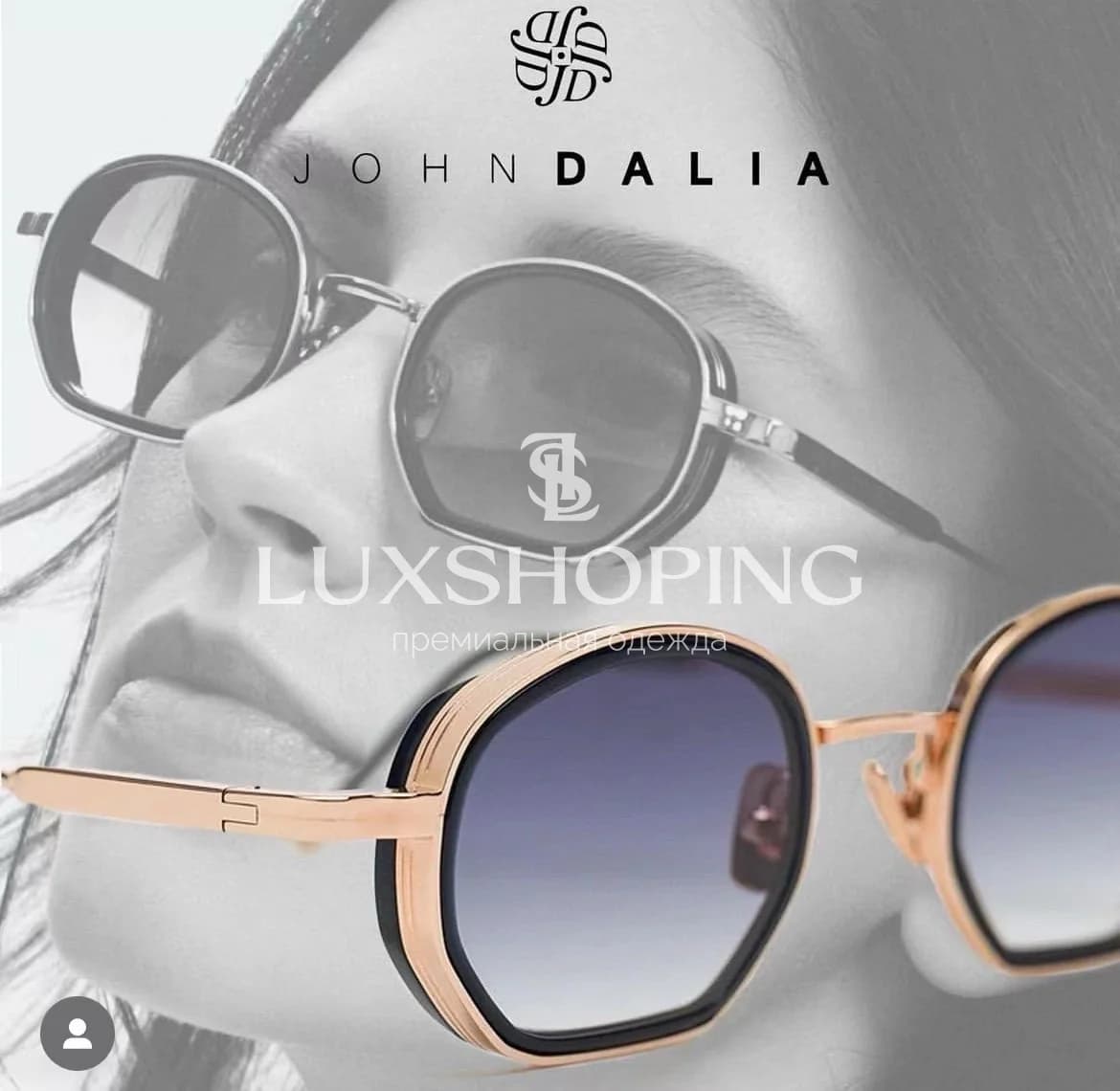 Солнцезащитные очки John Dalia MATT в позолоте 22 карата - фото 14