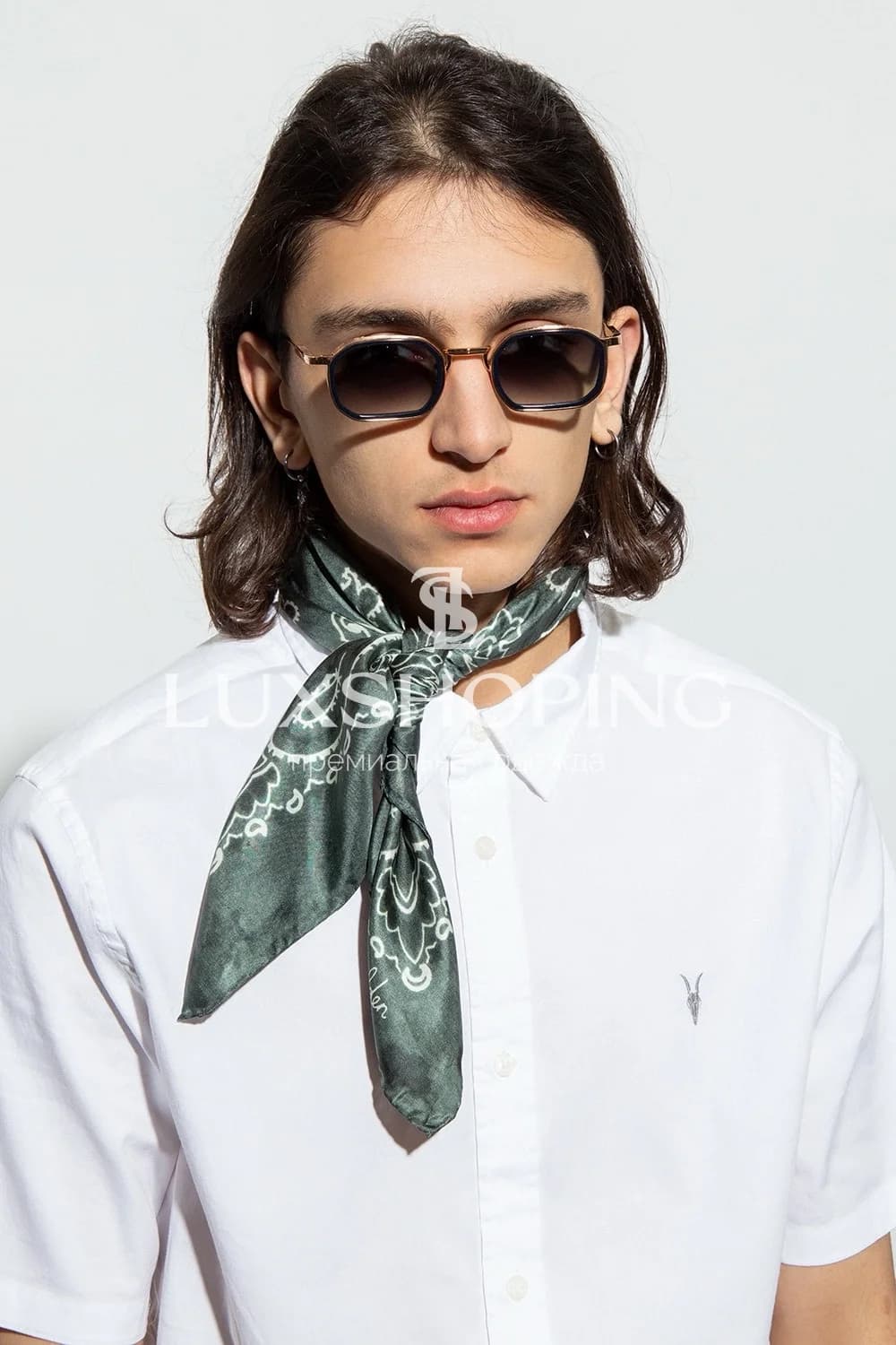 Солнцезащитные очки John Dalia MATT в позолоте 22 карата - фото 15