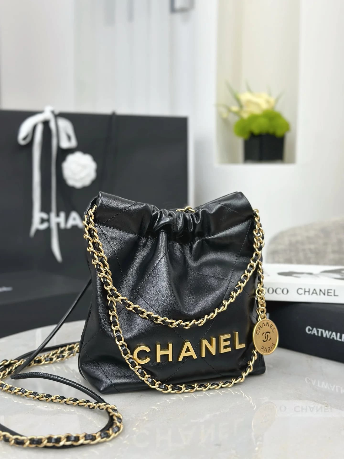 Сумка Chanel мешок мини 20х19х6 см - фото 3