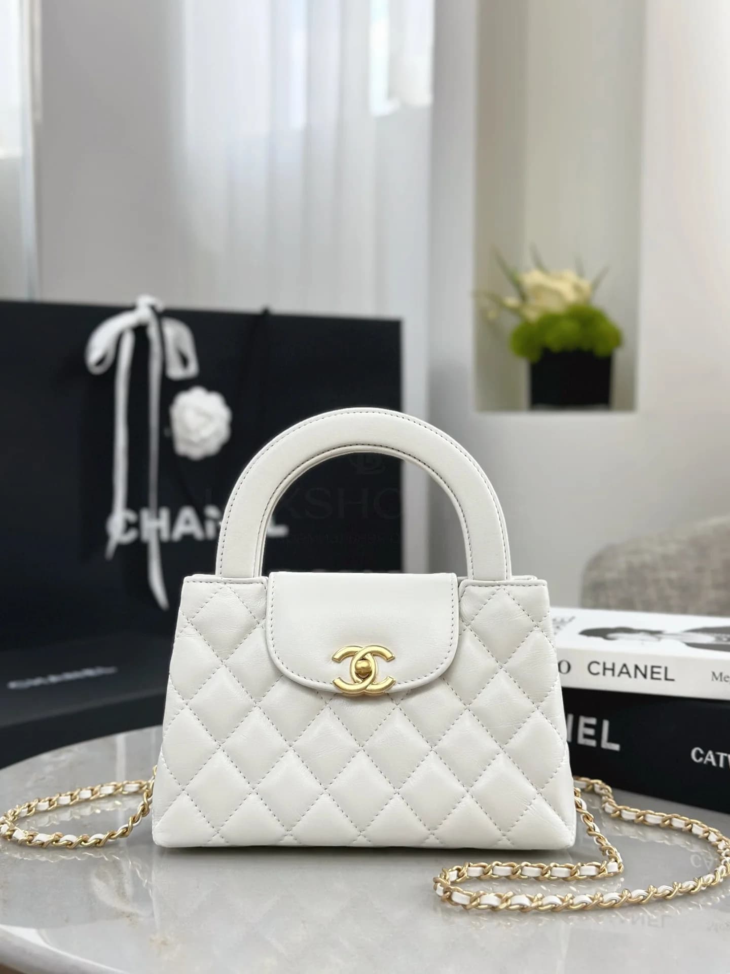 Сумка Chanel 25C Kelly 13х19х7 см белая - фото 2