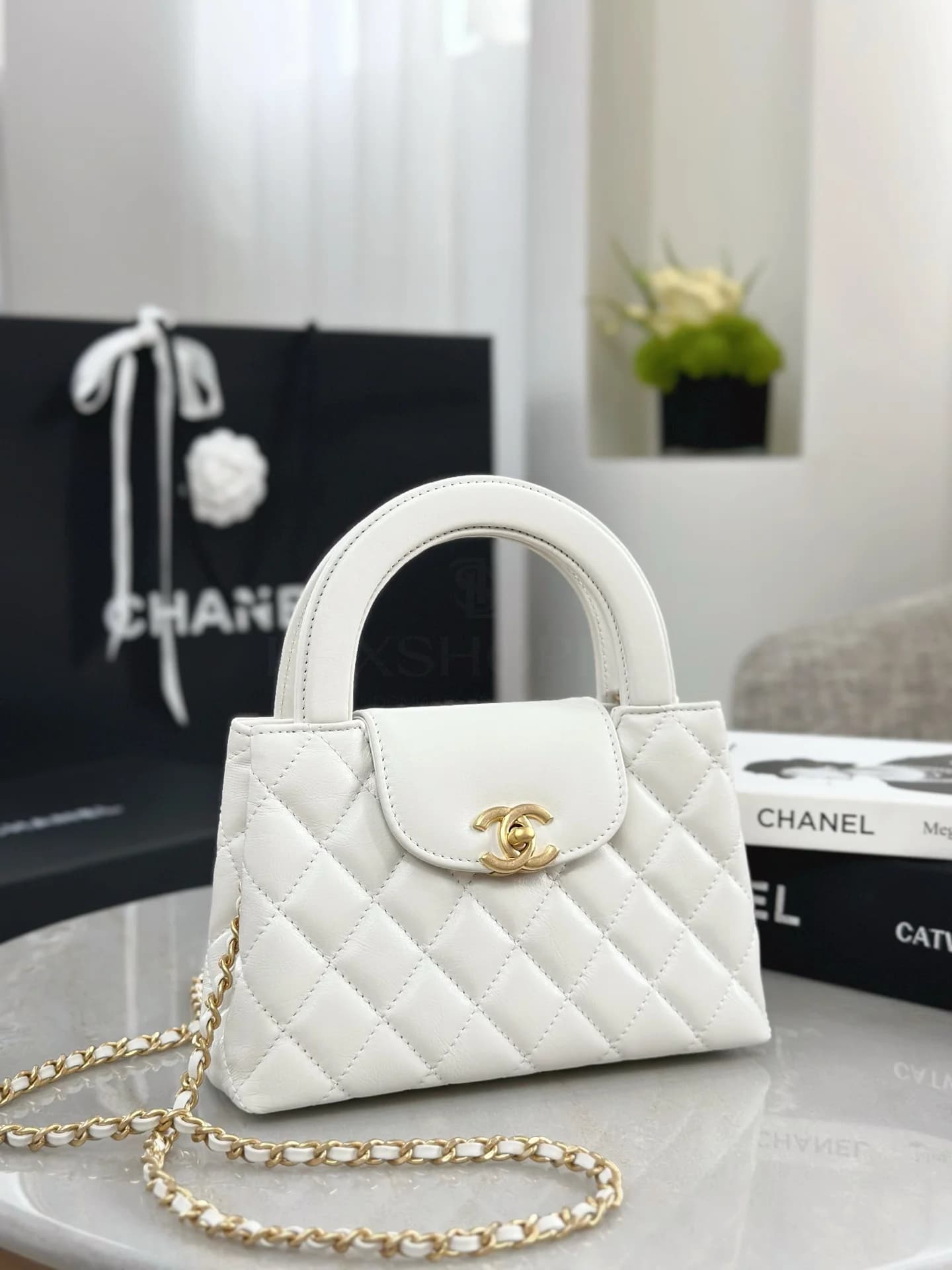 Сумка Chanel 25C Kelly 13х19х7 см белая - фото 3