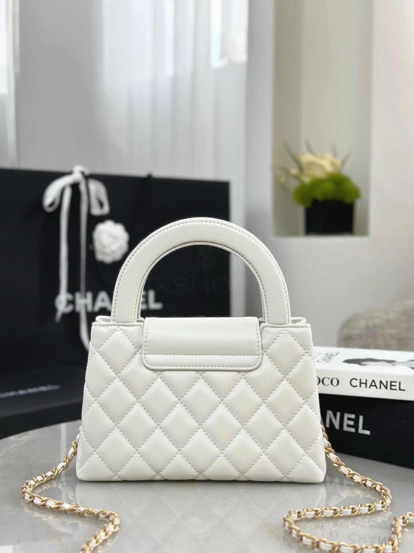 Сумка Chanel 25C Kelly 13х19х7 см белая - фото 4