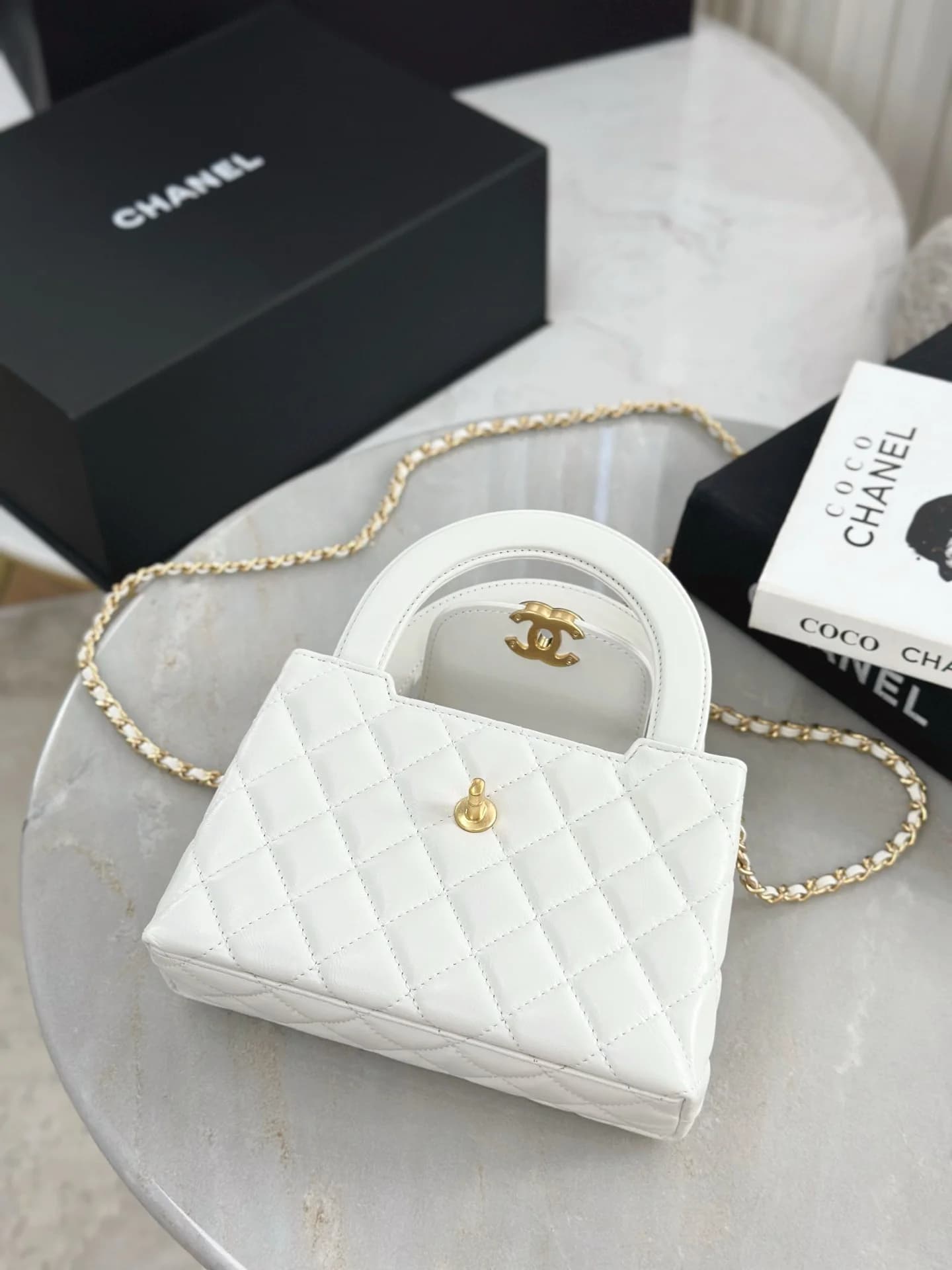 Сумка Chanel 25C Kelly 13х19х7 см белая - фото 7