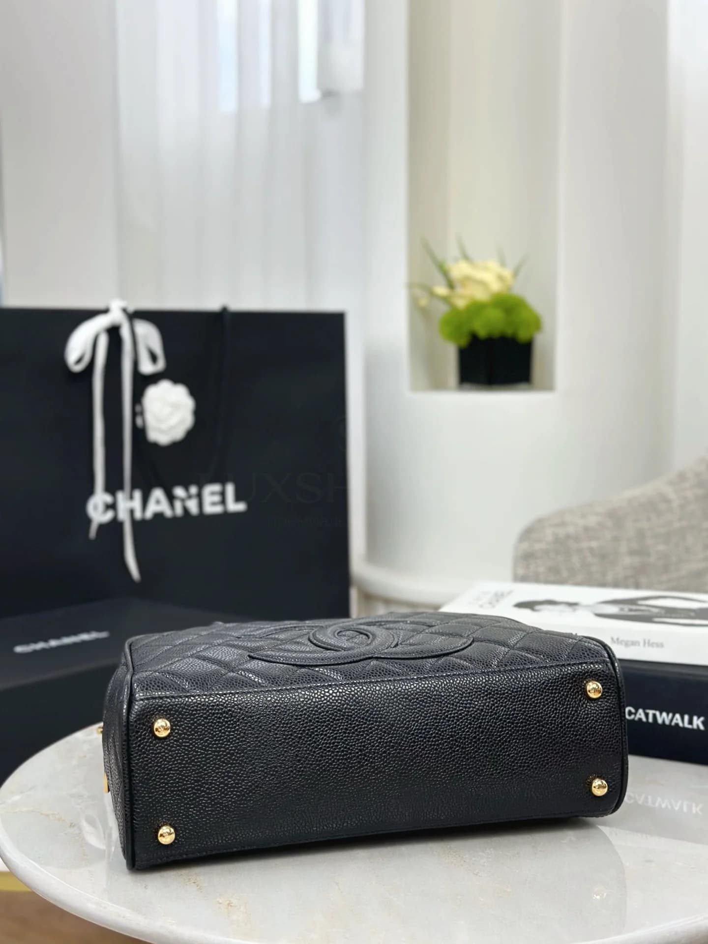 Сумка Chanel икорная кожа Боулинг-сумка 25х15х7 см - фото 6