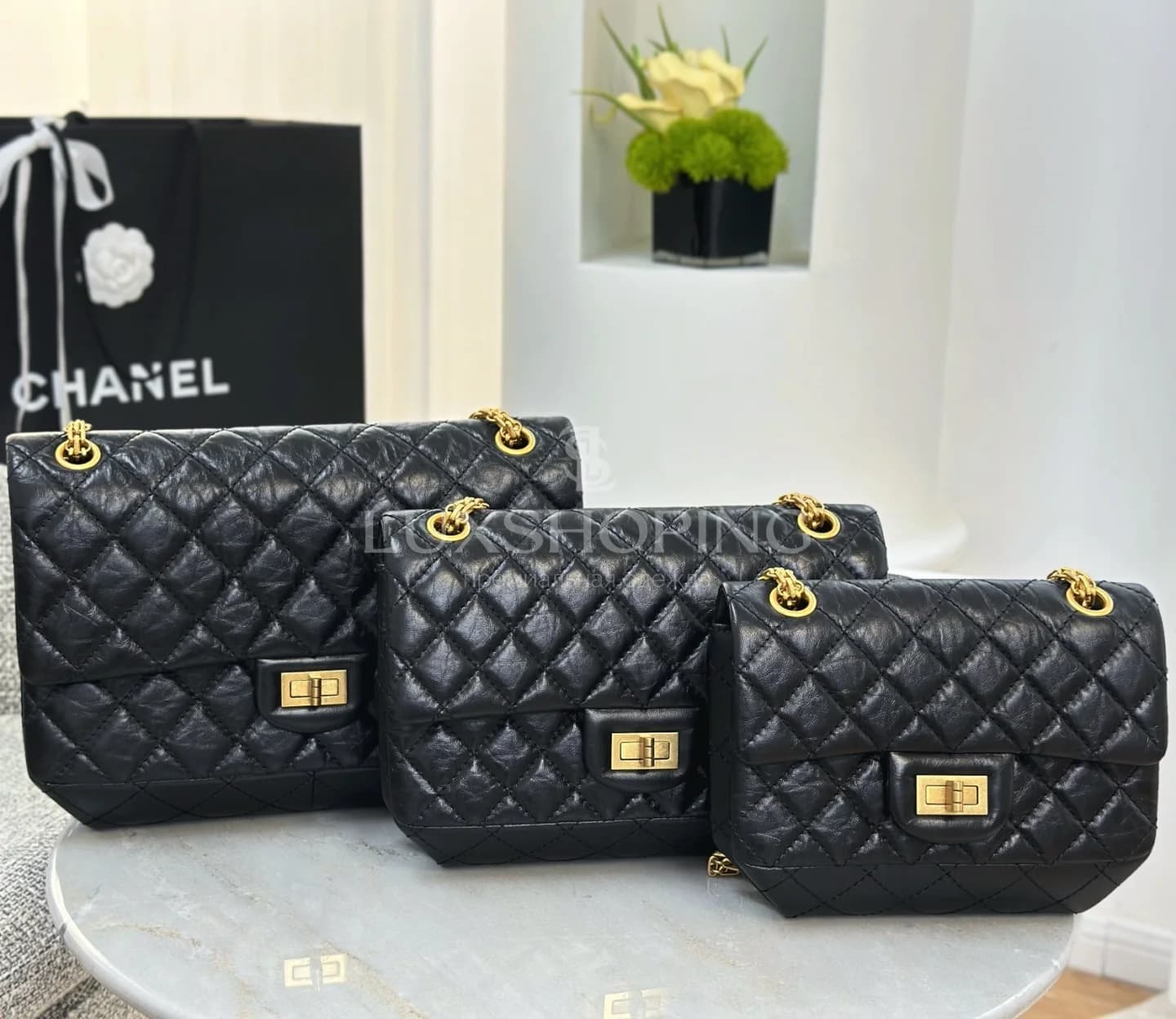 Сумка Chanel 2.55 черная 16х24х7.5 см - фото 2