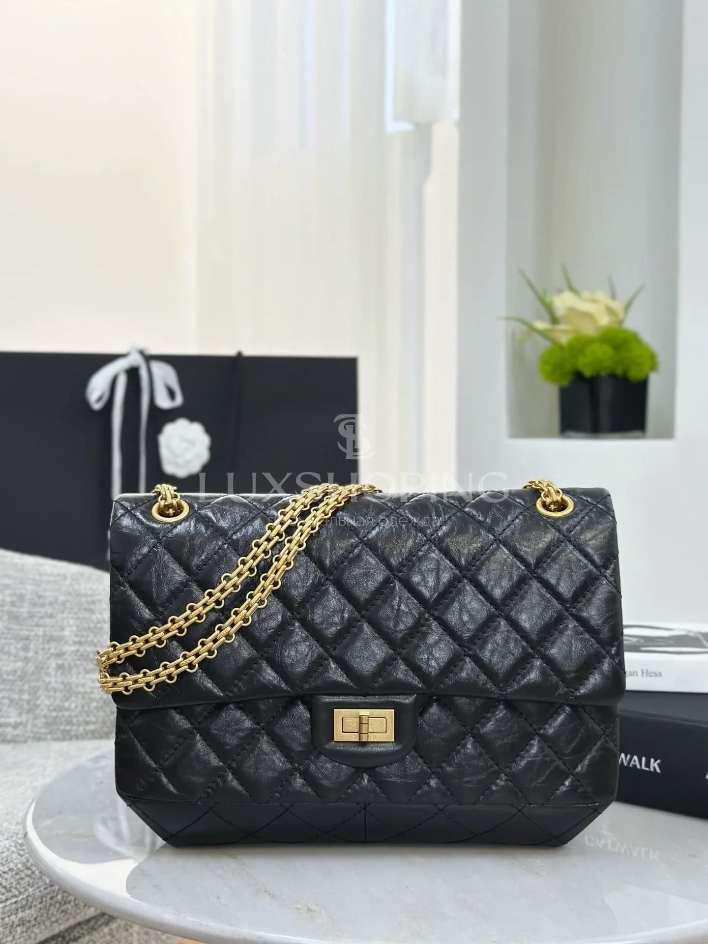 Сумка Chanel 2.55 черная 16х24х7.5 см - фото 3