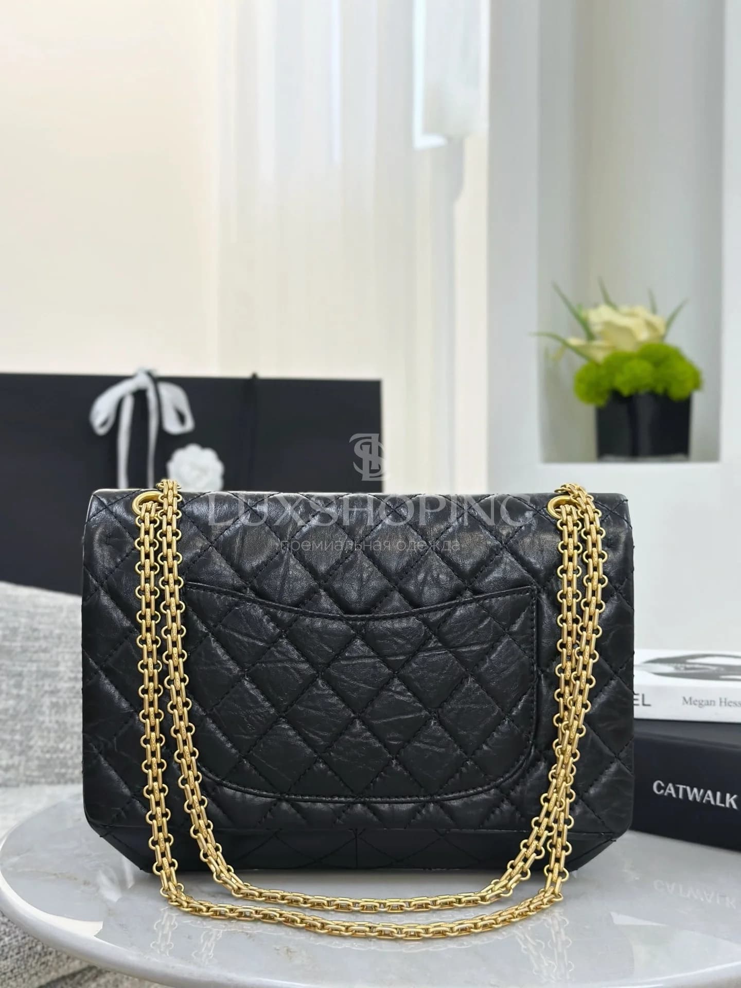 Сумка Chanel 2.55 черная 16х24х7.5 см - фото 9