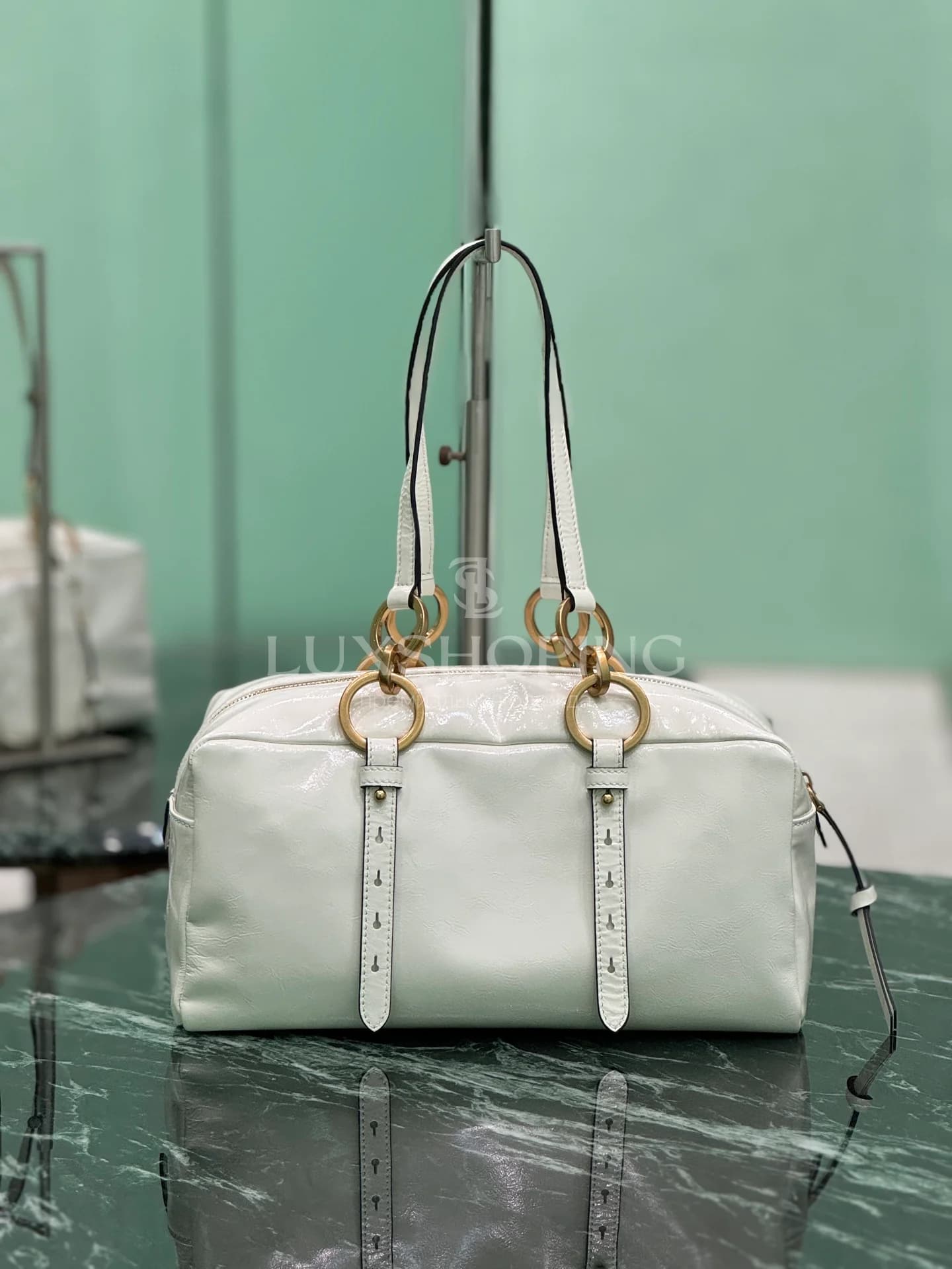 Сумка Prada 30×14×13.5 см белая - фото 5