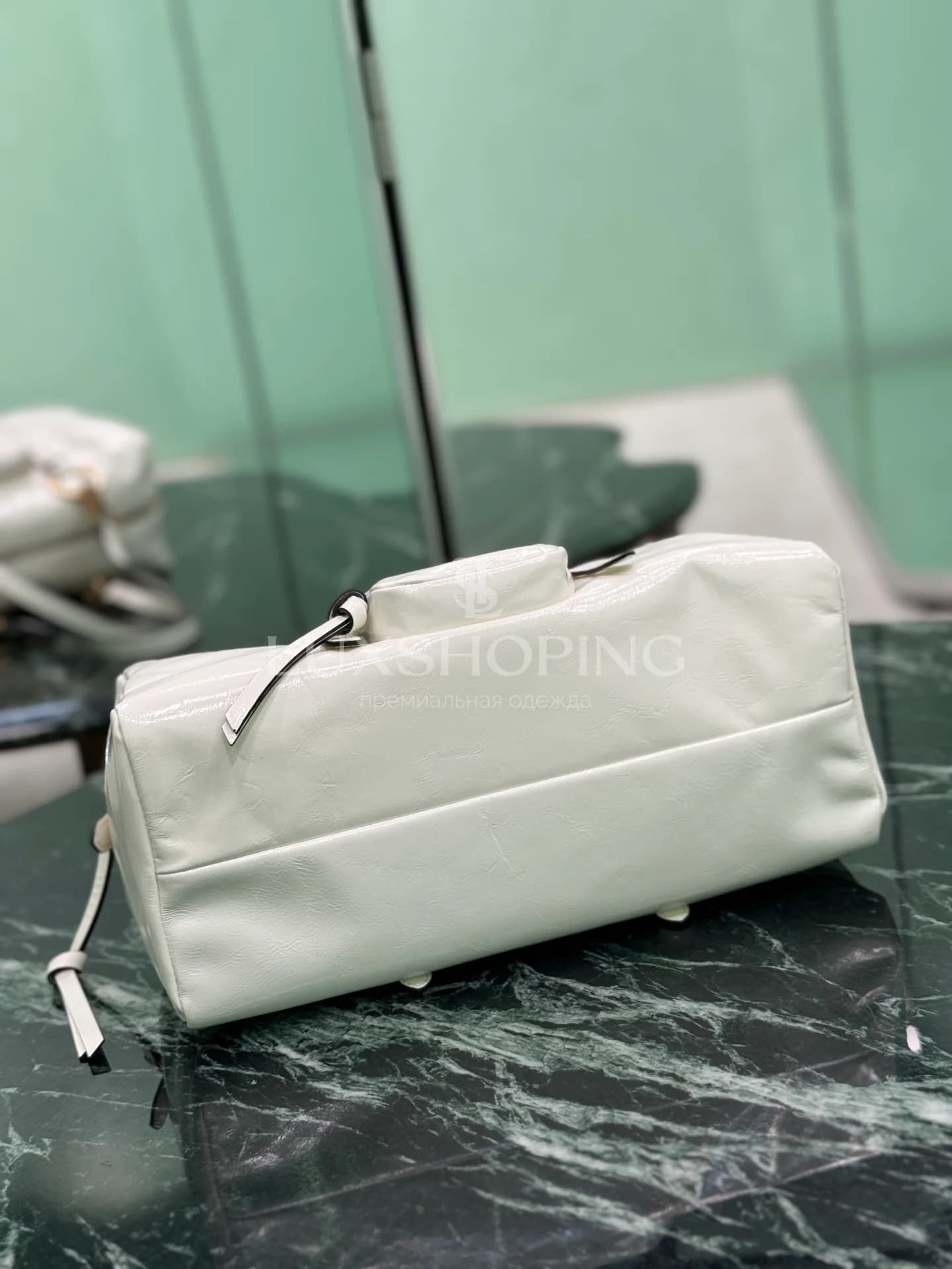 Сумка Prada 30×14×13.5 см белая - фото 8