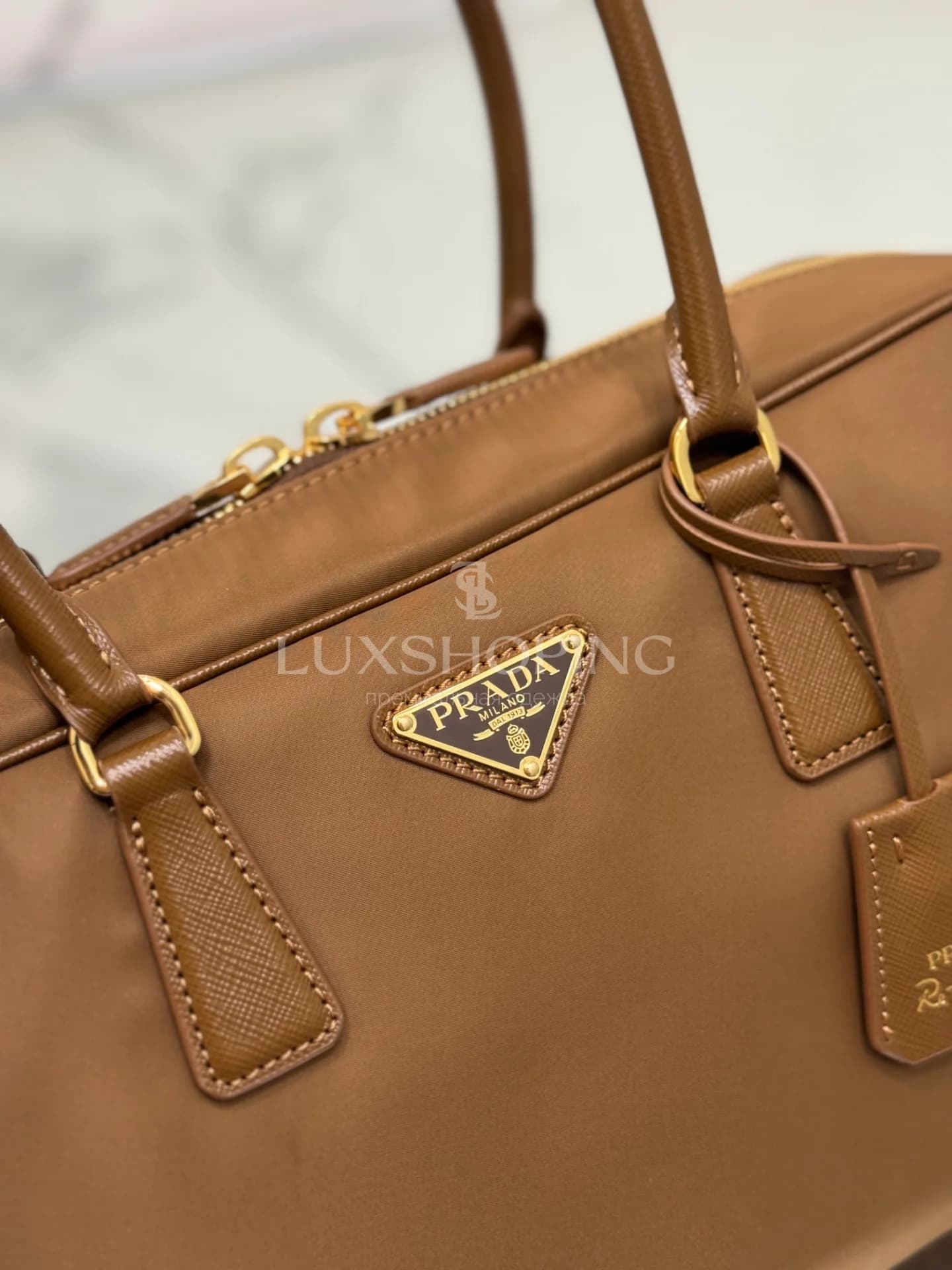 Сумка Prada Re-Edition 1995 35×21.5×10 см коричневая - фото 6