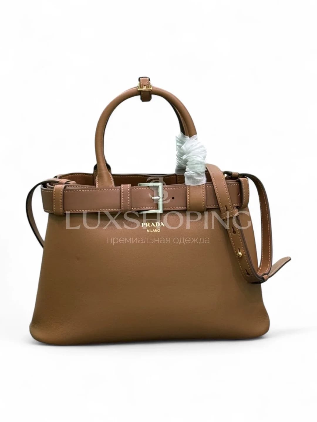 Сумка Prada 2024 Double Bag 32×23×11 см коричневая