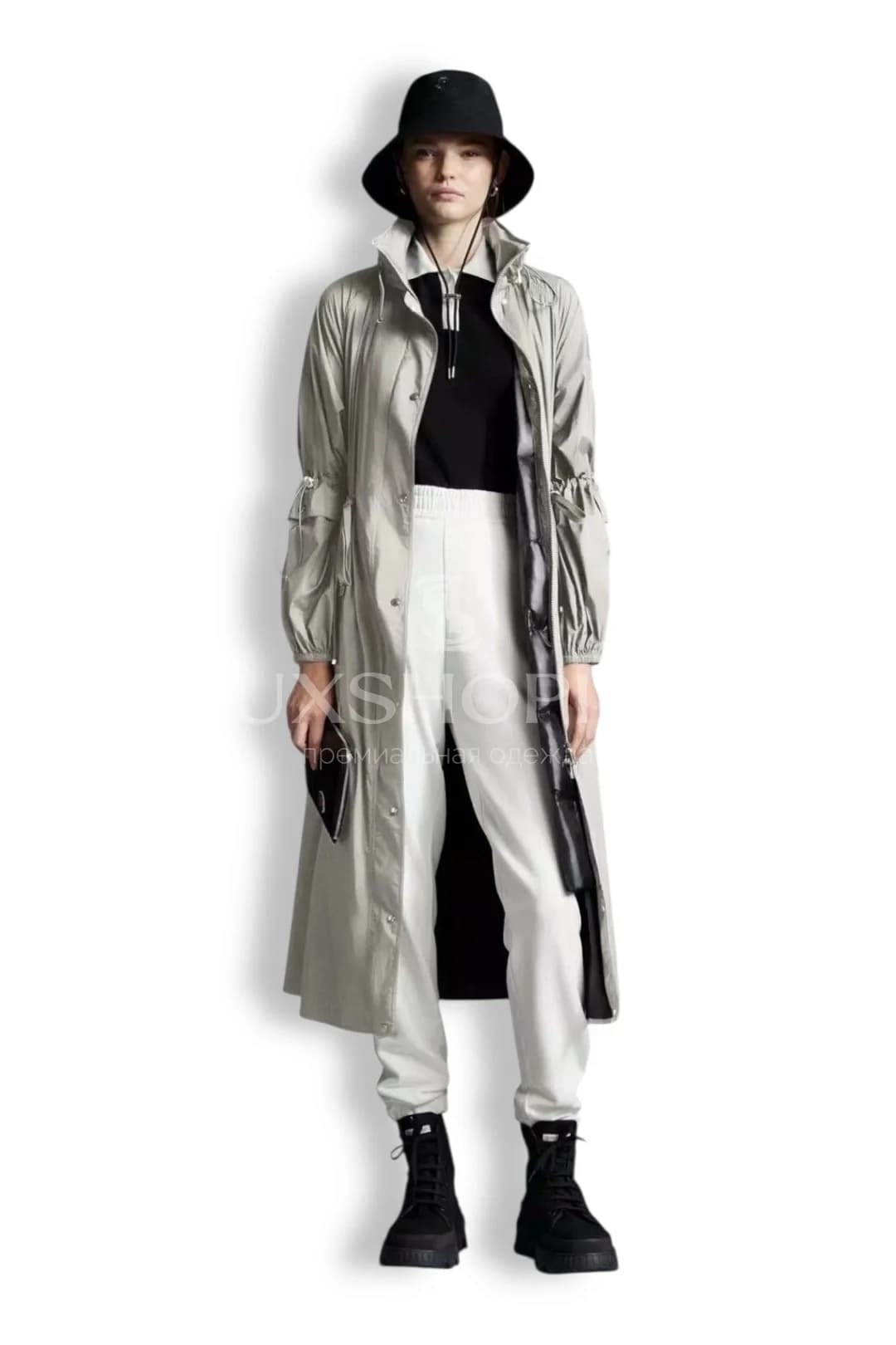 Moncler Женское длинное пальто-парка с утеплителем