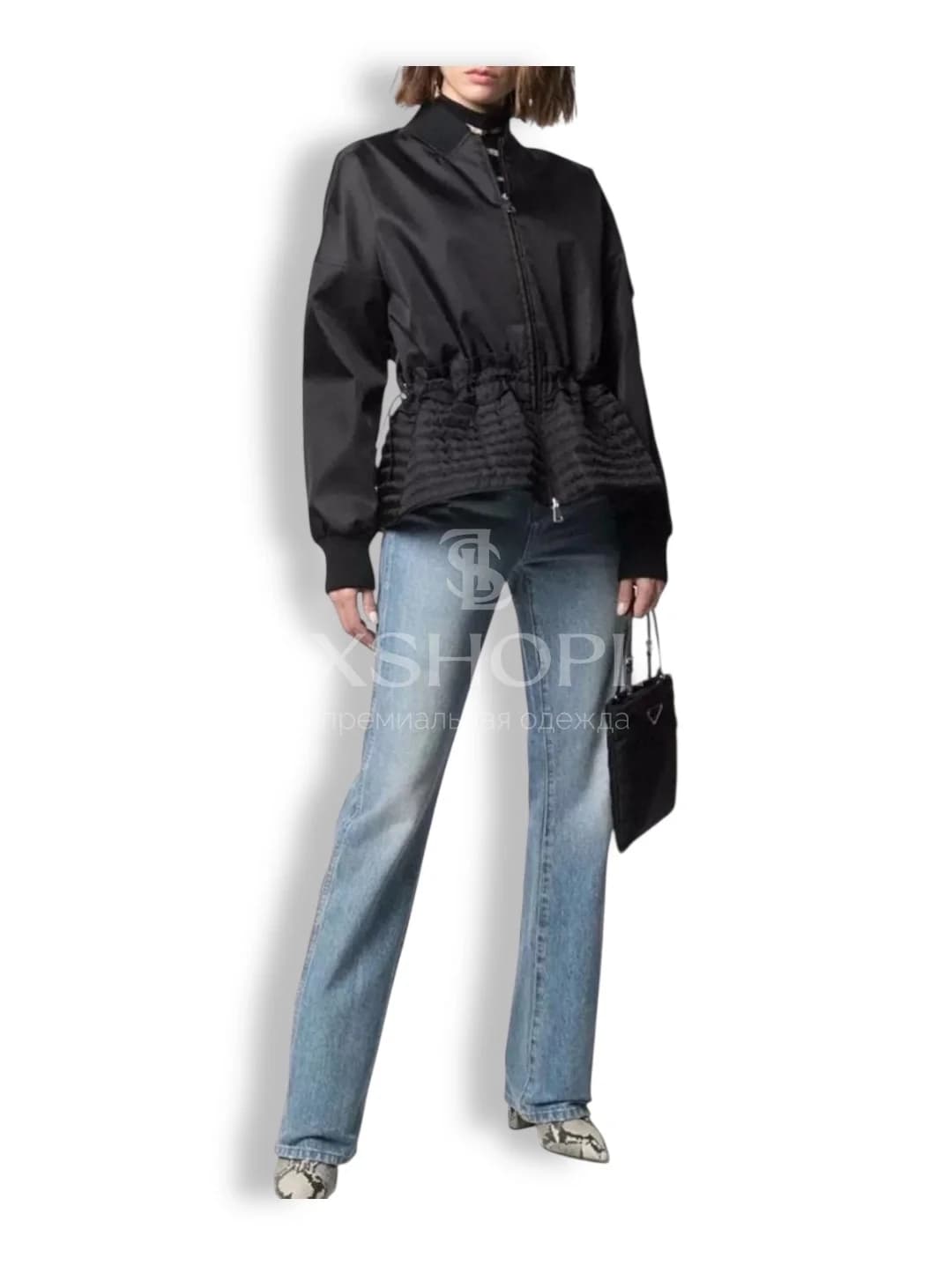 Moncler женская куртка с юбочным низом и кулиской