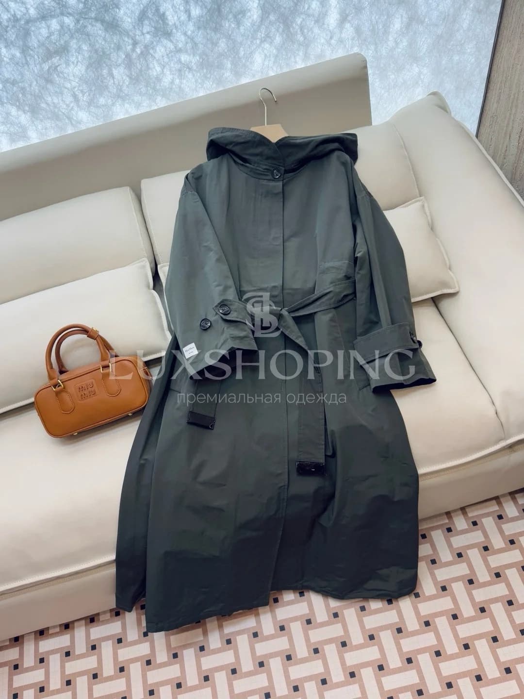 MaxMara The Cube тренч из 100% хлопка - фото 4