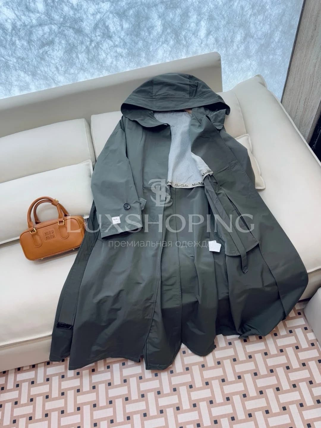 MaxMara The Cube тренч из 100% хлопка - фото 5