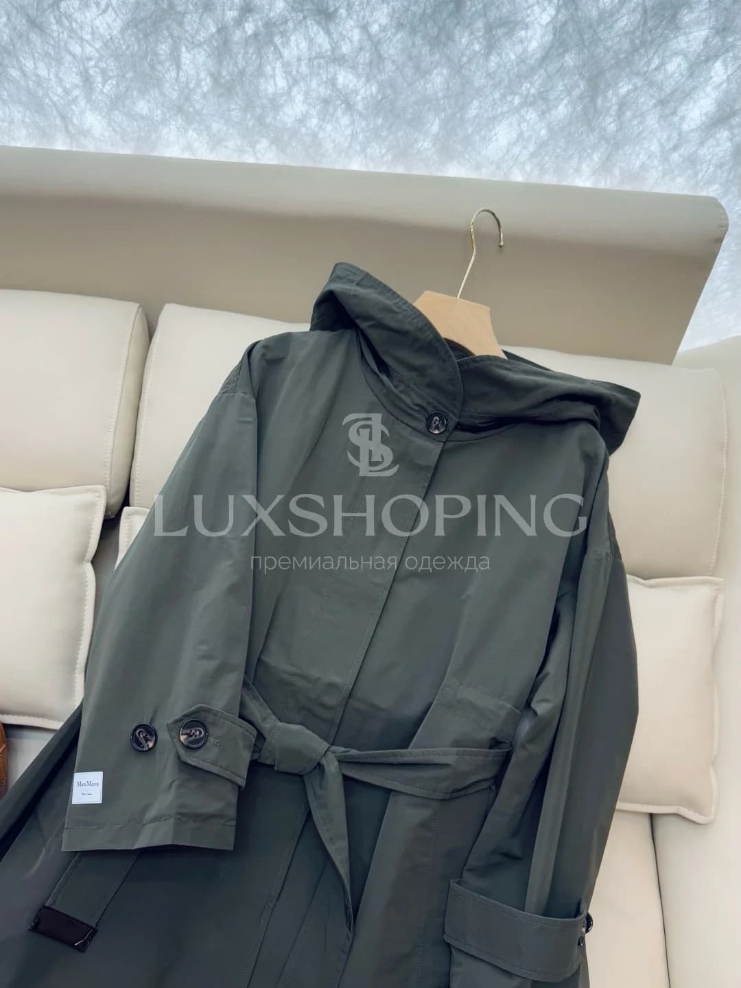 MaxMara The Cube тренч из 100% хлопка - фото 6