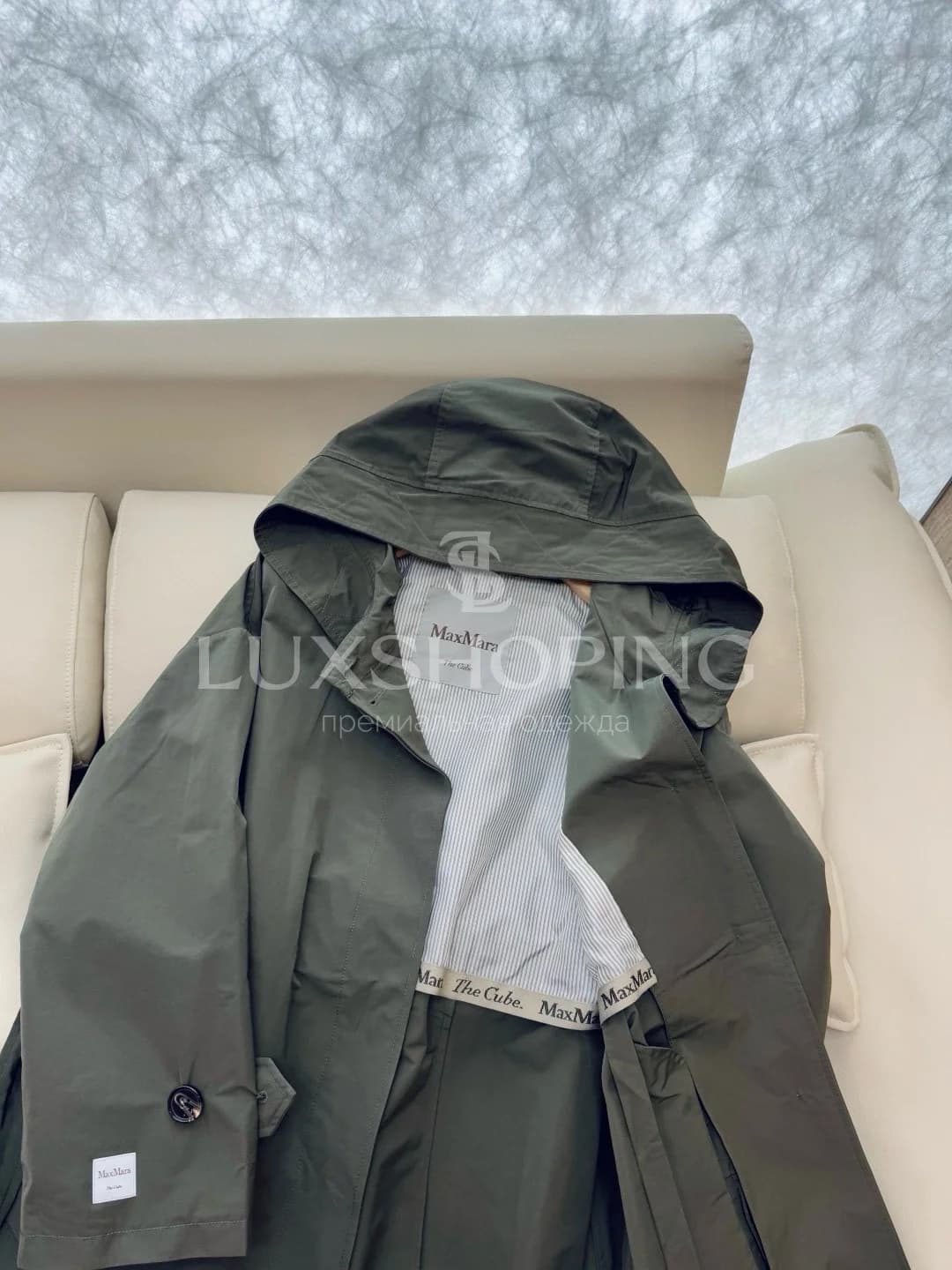 MaxMara The Cube тренч из 100% хлопка - фото 8