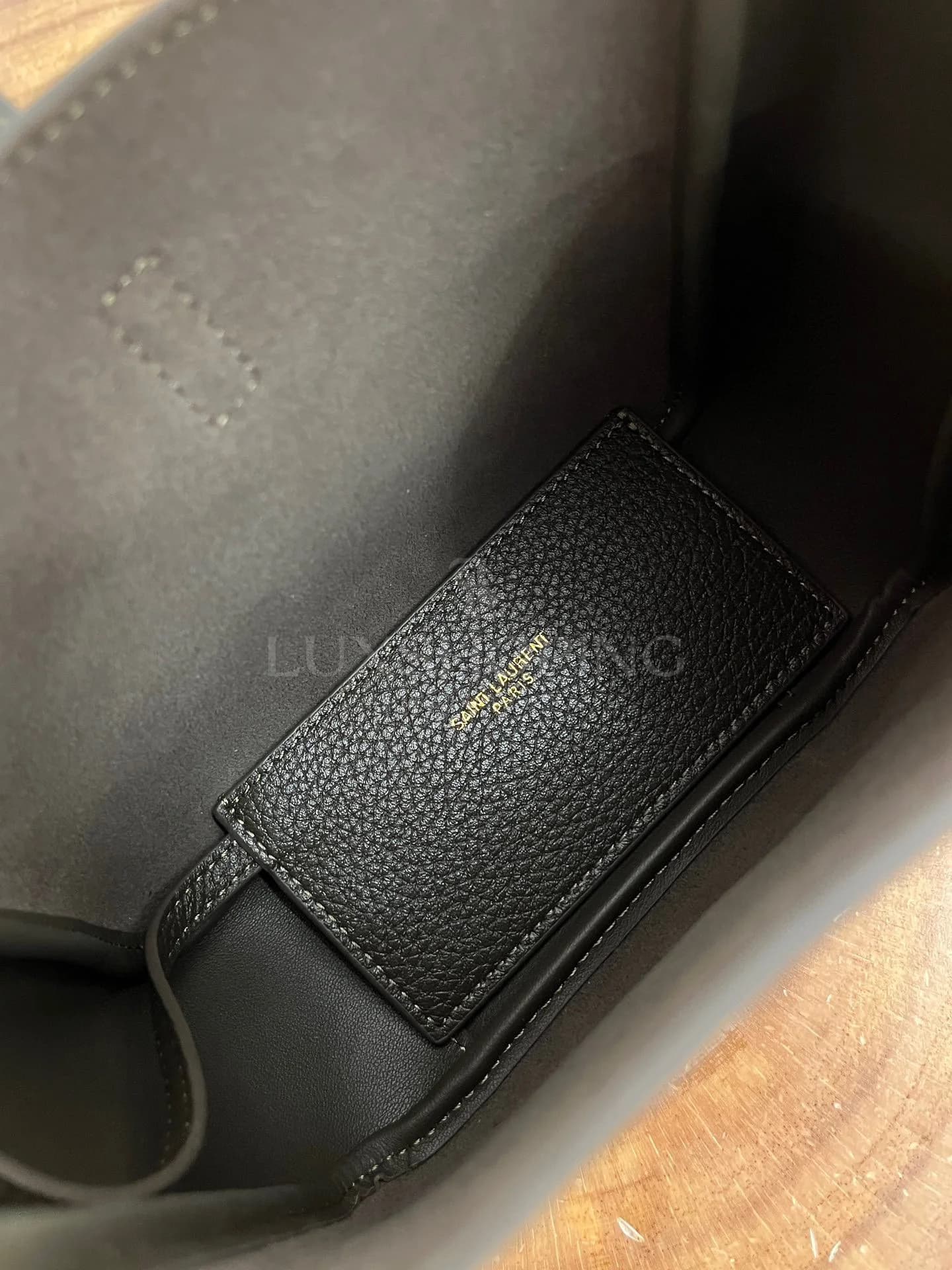 Сумка YSL Mini Hobo 15×16×7 см темная - фото 8