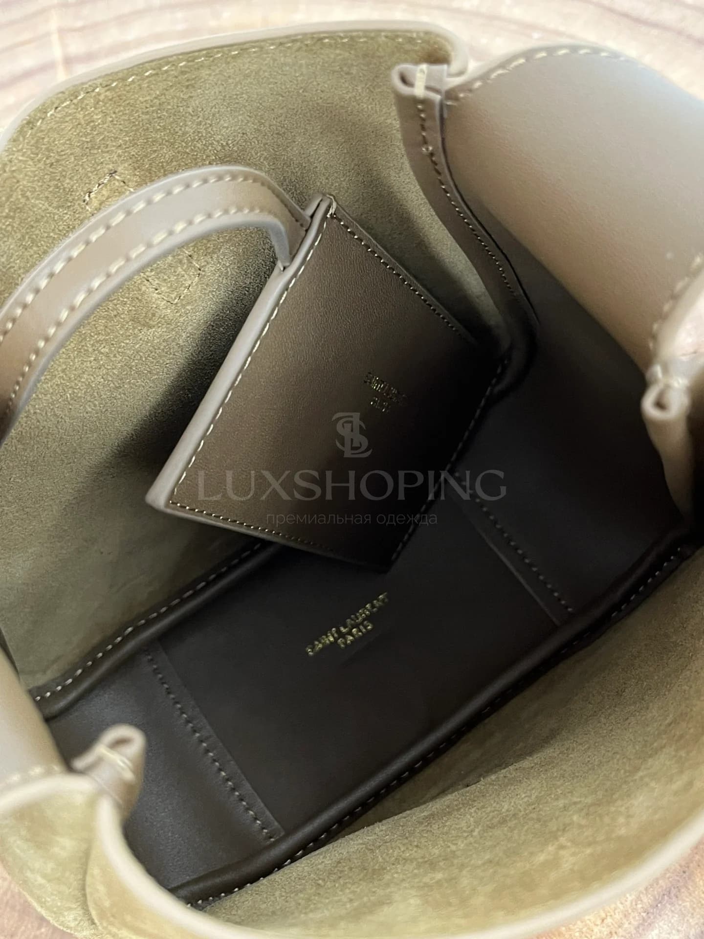 Сумка YSL Mini Hobo 15×16×7 см коричневая - фото 7