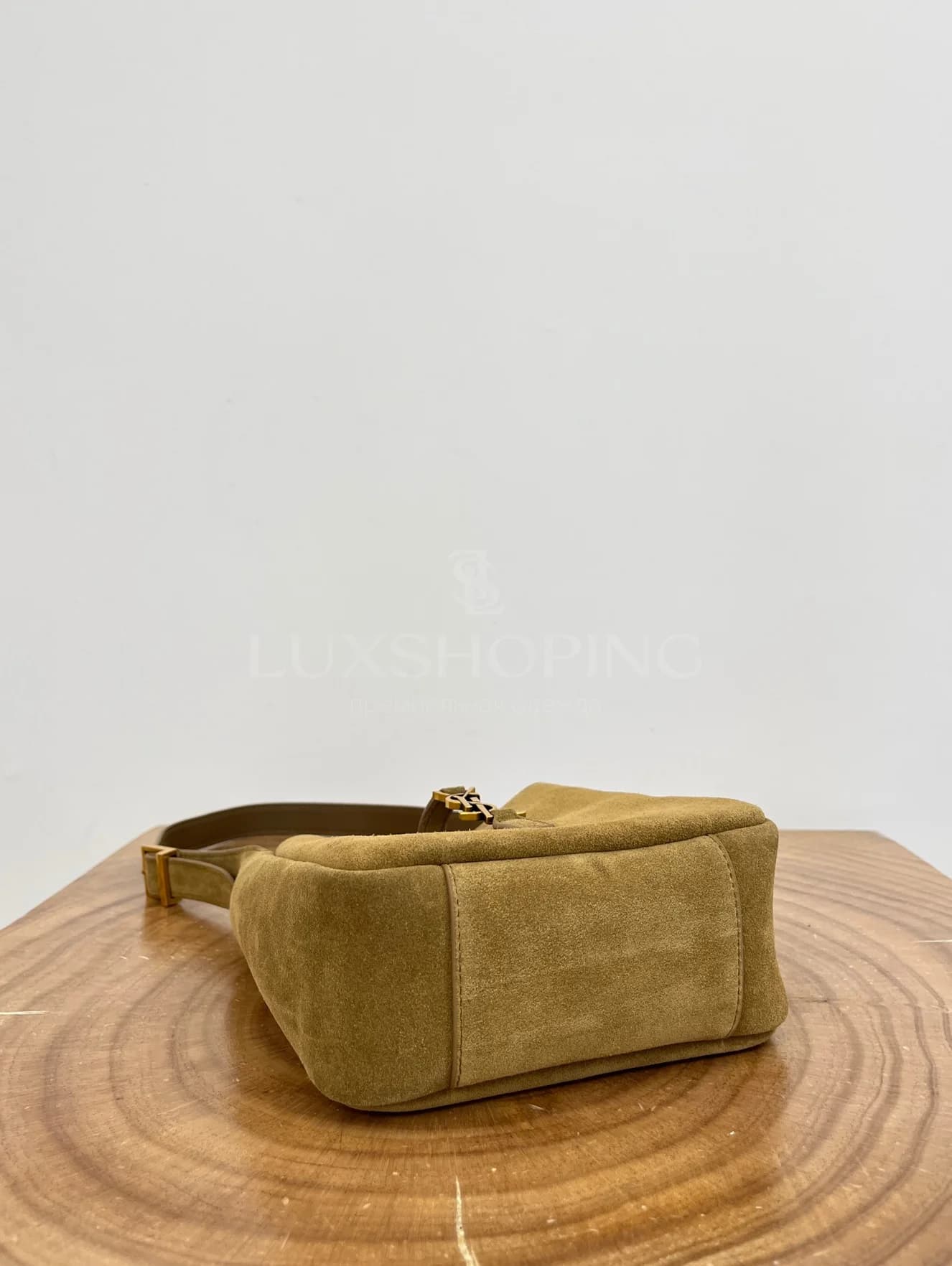 Сумка YSL Mini Hobo 15×16×7 см коричневая - фото 9