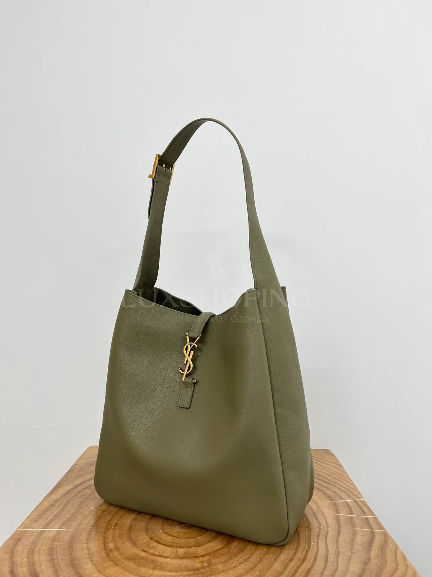 Сумка YSL Hobo 30×31×13 см зеленая - фото 3