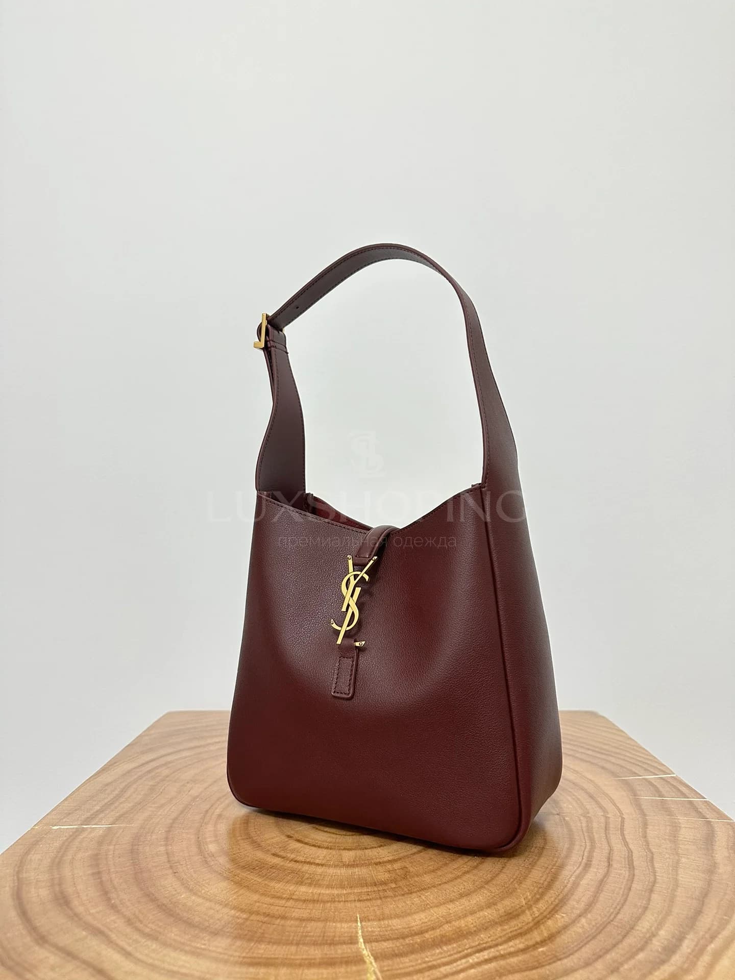 Сумка YSL Hobo 22×22×10 см бордо - фото 3