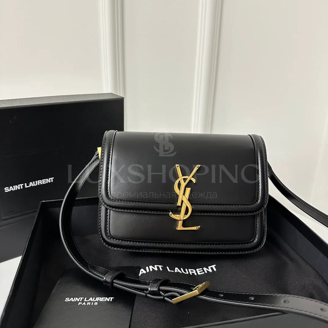 Сумка YSL Solferino Box 19x13x5 cm черная - фото 2