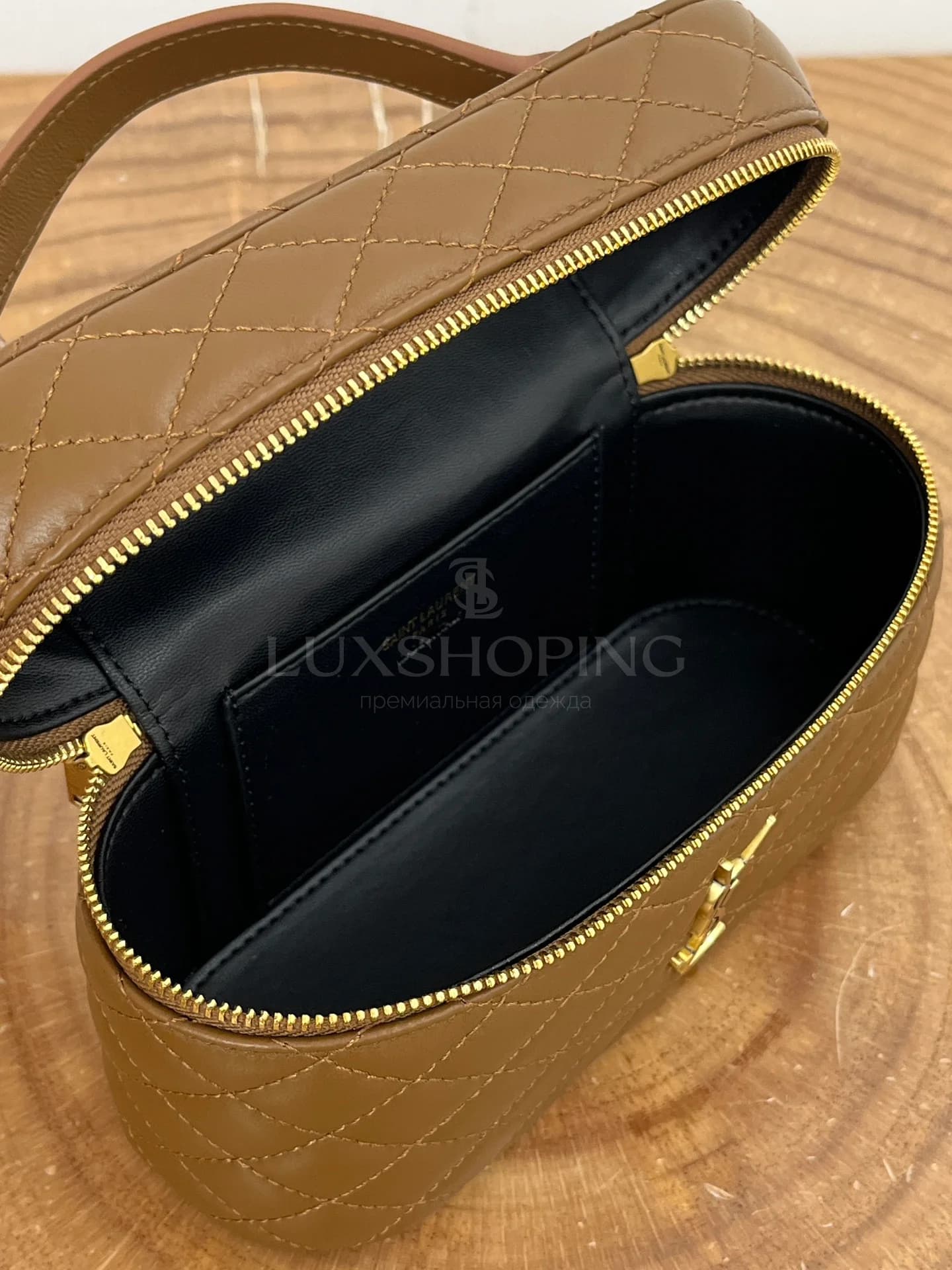 Сумка YSL Gaby Mini 18×11×6.5 см карамель - фото 8