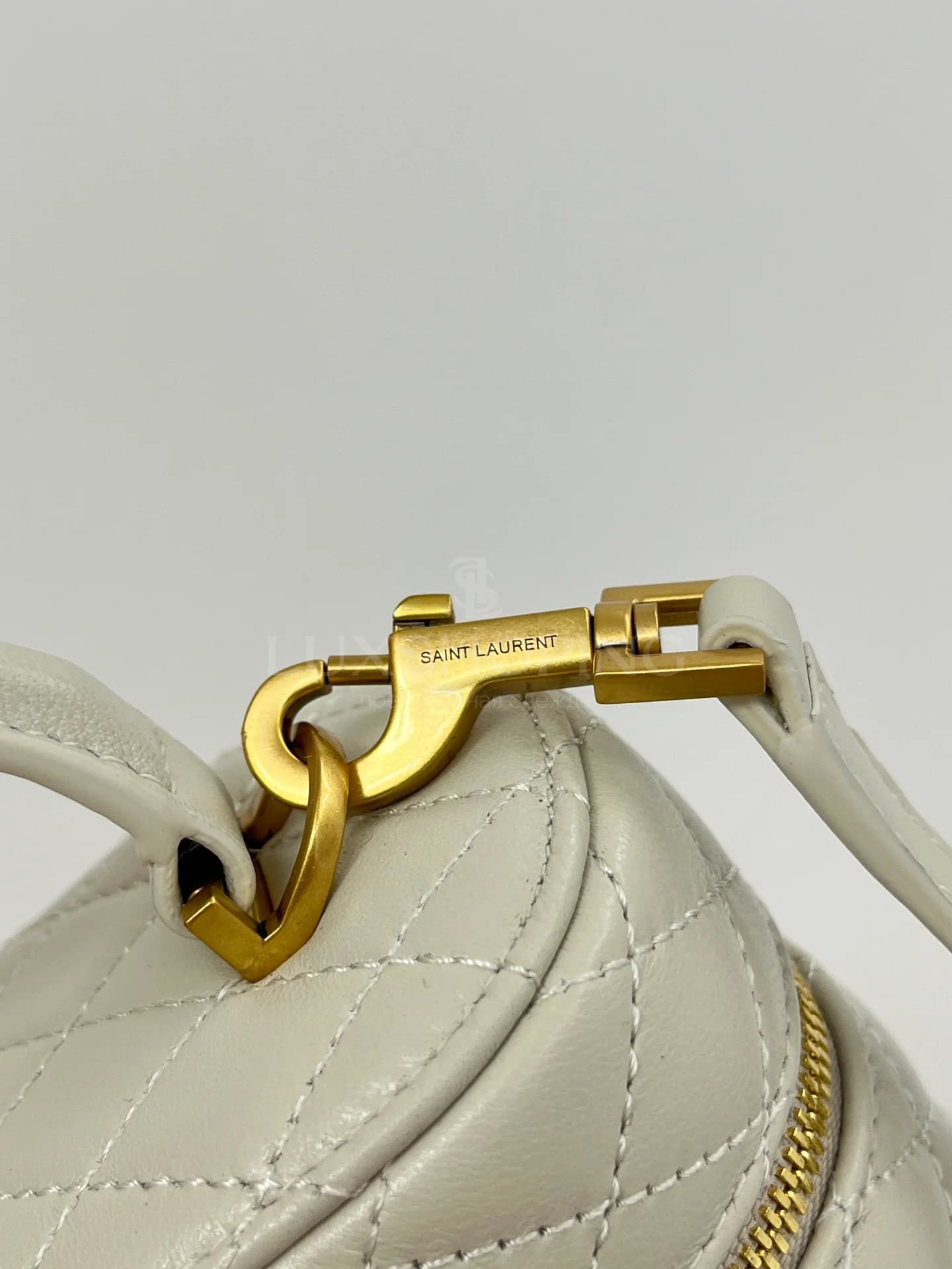 Сумка YSL Gaby Mini 18×11×6.5 см белая - фото 6