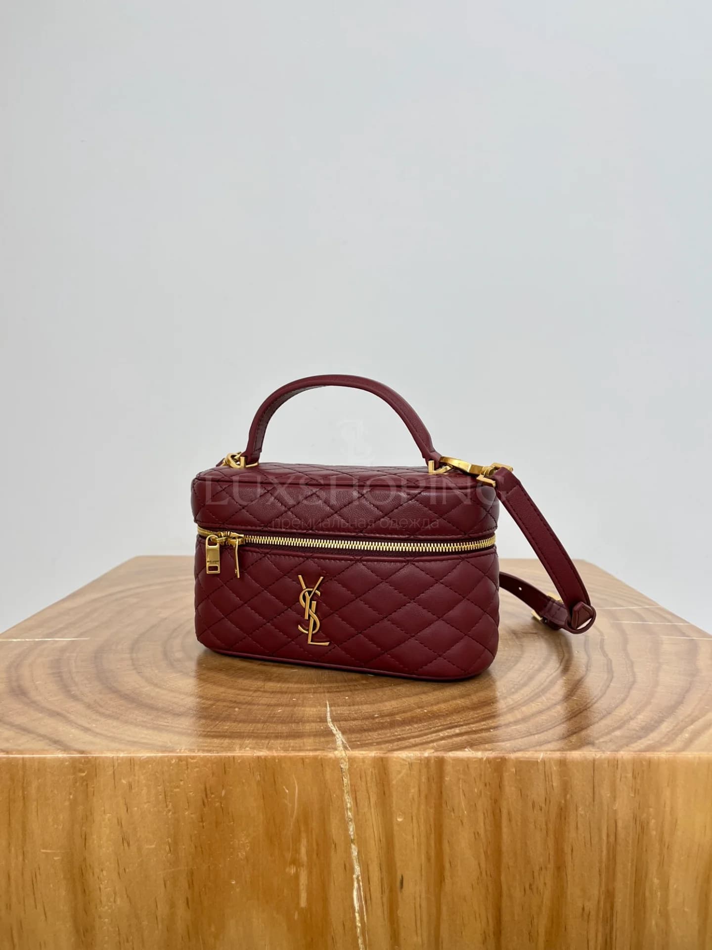 Сумка YSL Gaby Mini 18×11×6.5 см бордо - фото 3